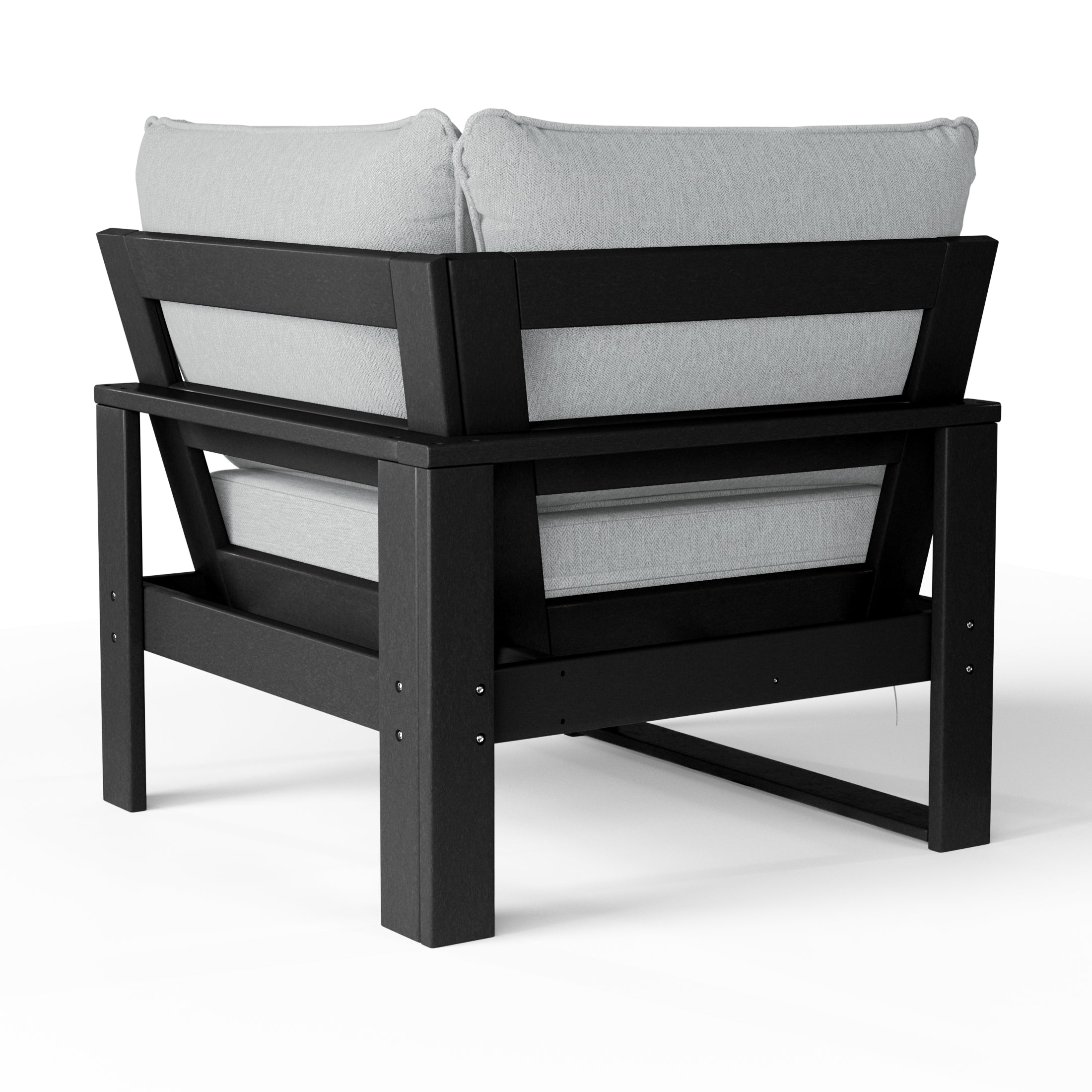 Rockaway Outdoor HDPE Sectional Corner Sofa Seat with Water-Proof Cushions