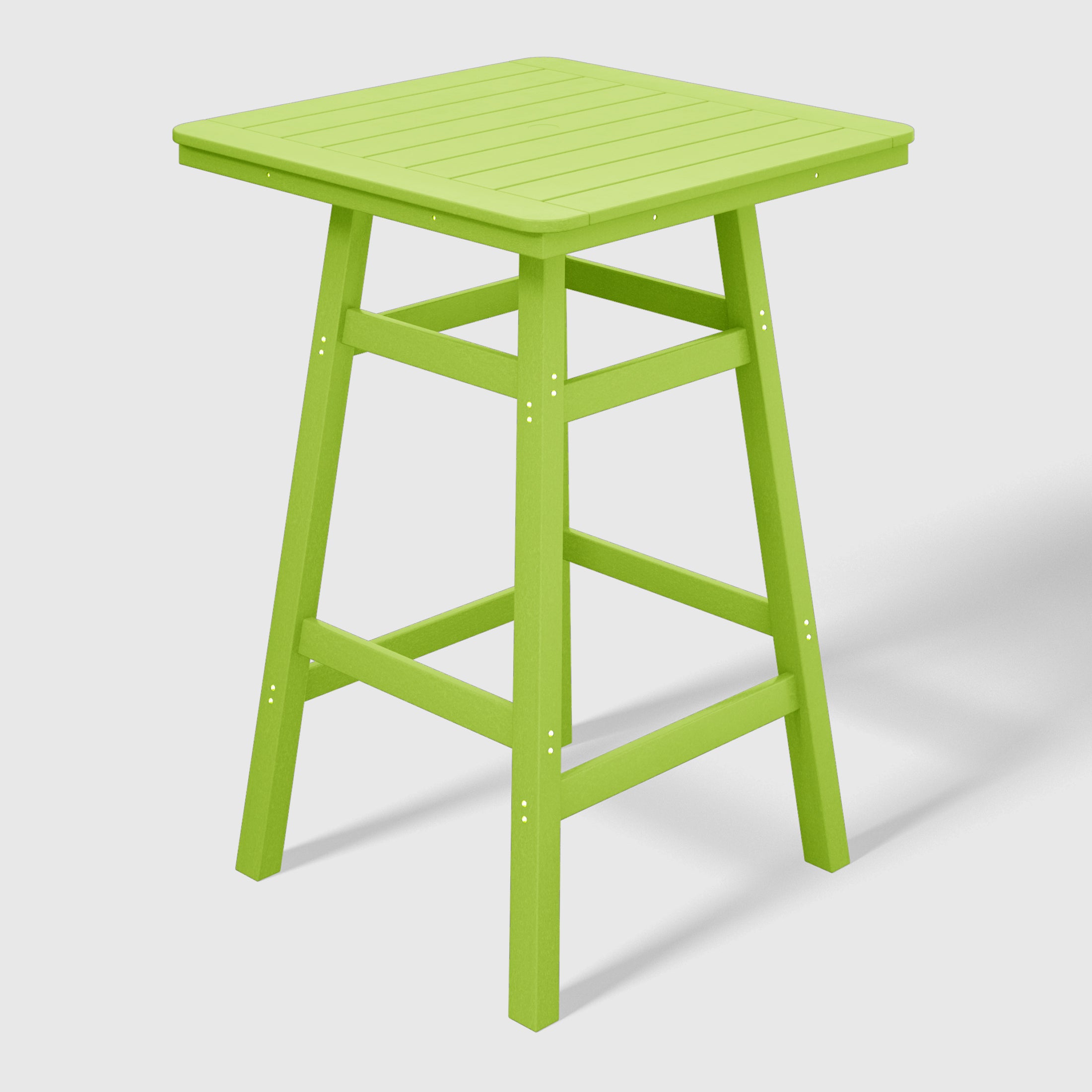 Paradise 30" Square Outdoor Patio Bistro Bar Table With Umbrella Hole