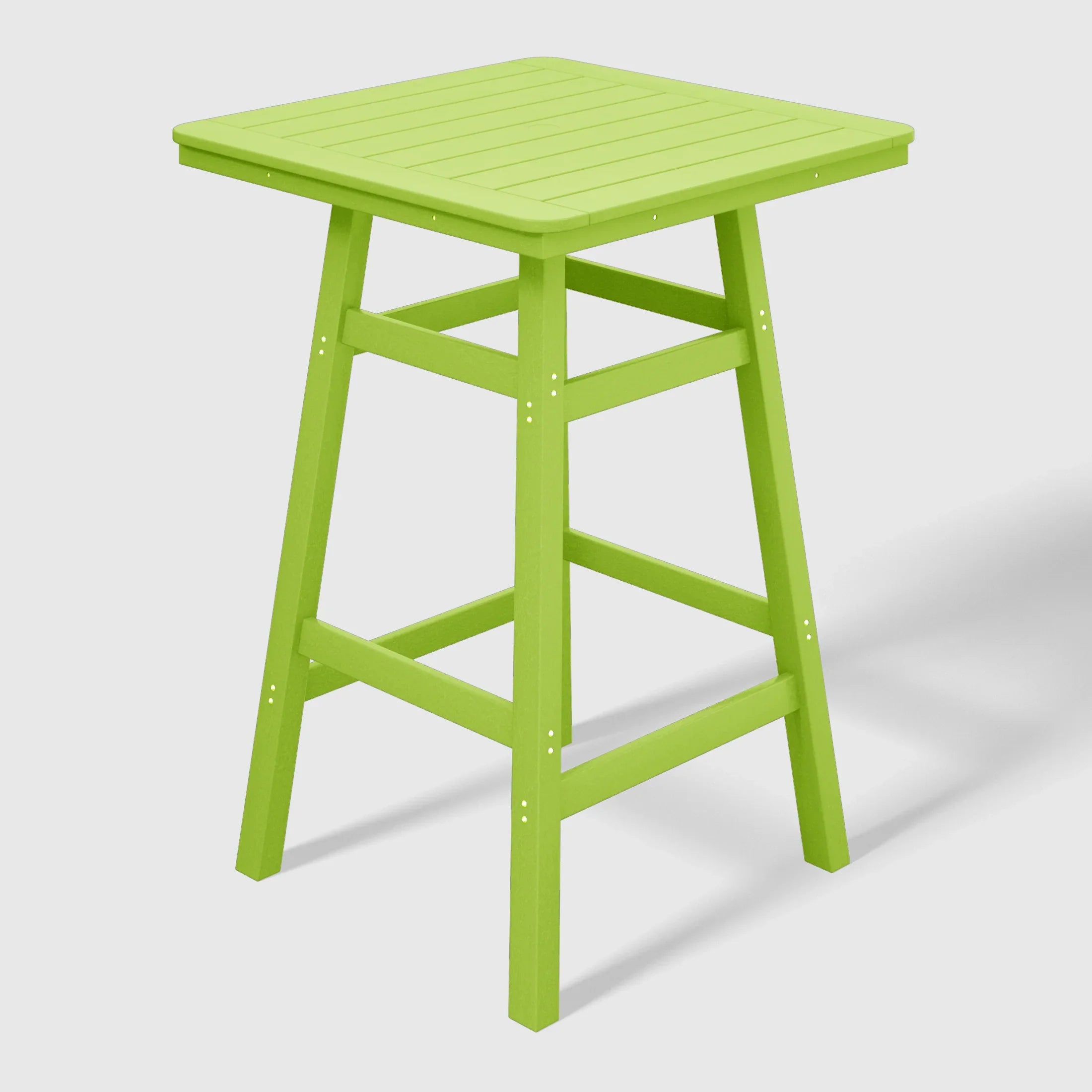 Paradise 30" Square Outdoor Patio Bistro Bar Table With Umbrella Hole