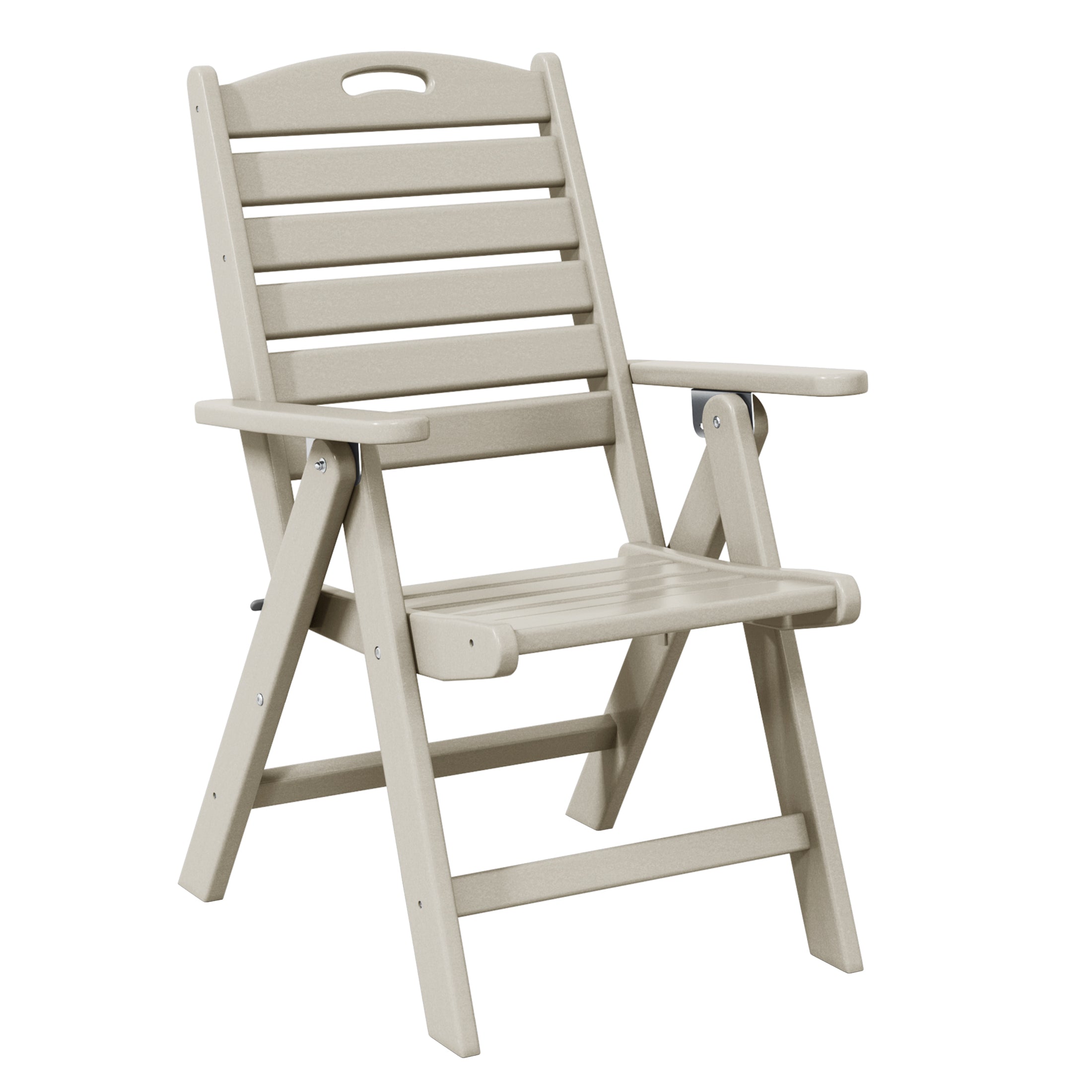 Paradise 5-Piece HDPE Square Patio Dining Table Set with Foldable Chairs