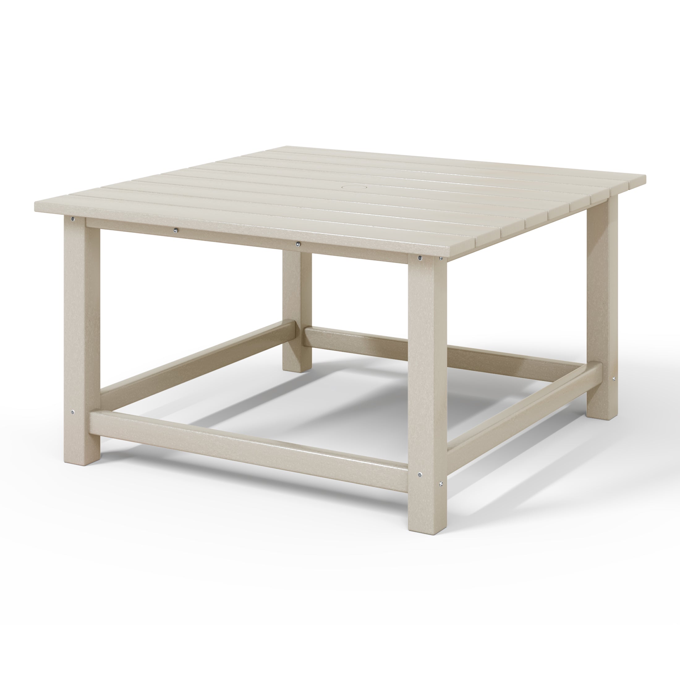 Paradise Low Outdoor HDPE Square Patio Coffee Table