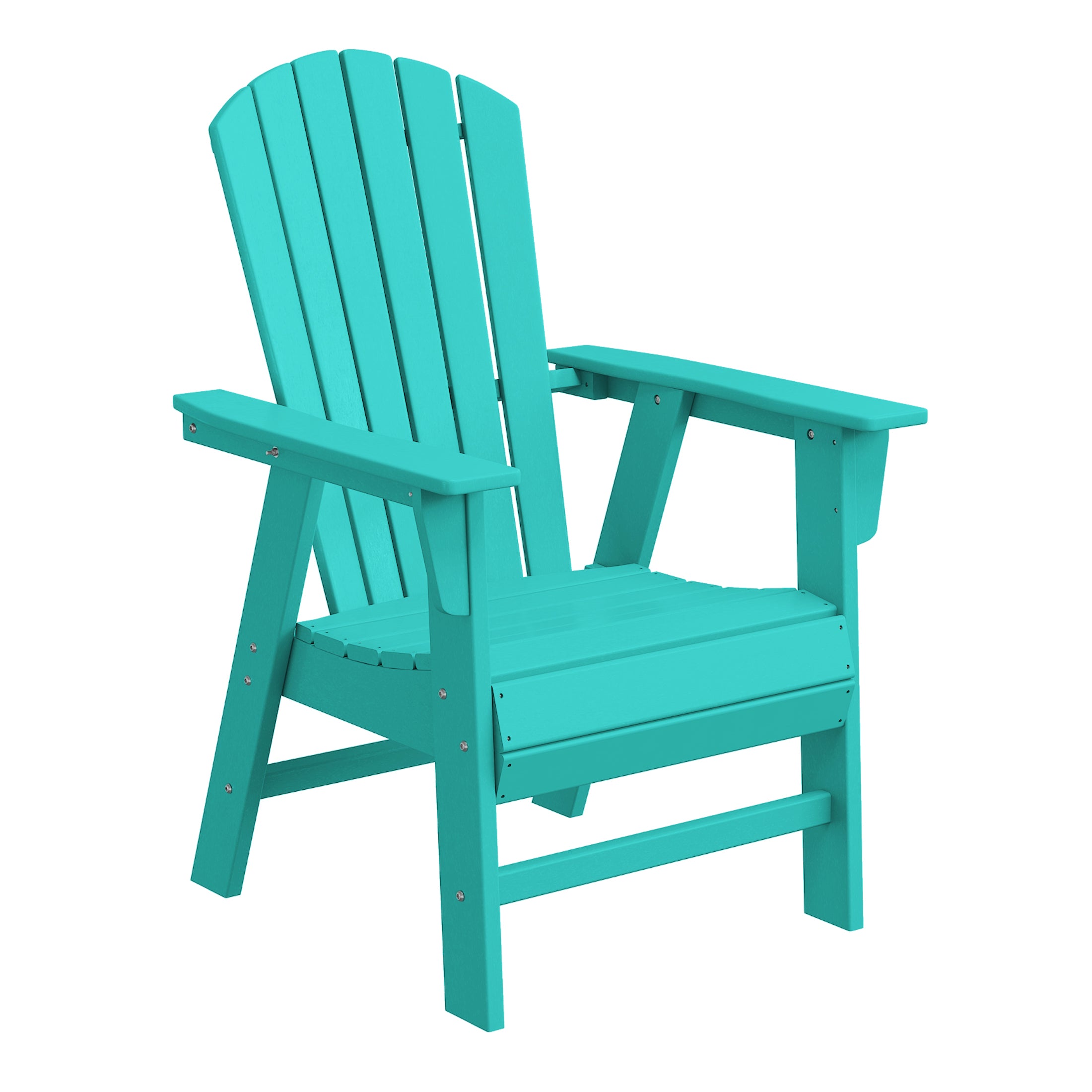 Portside Outdoor Modern HDPE Adirondack Patio Dining Chairs (Set of 2)