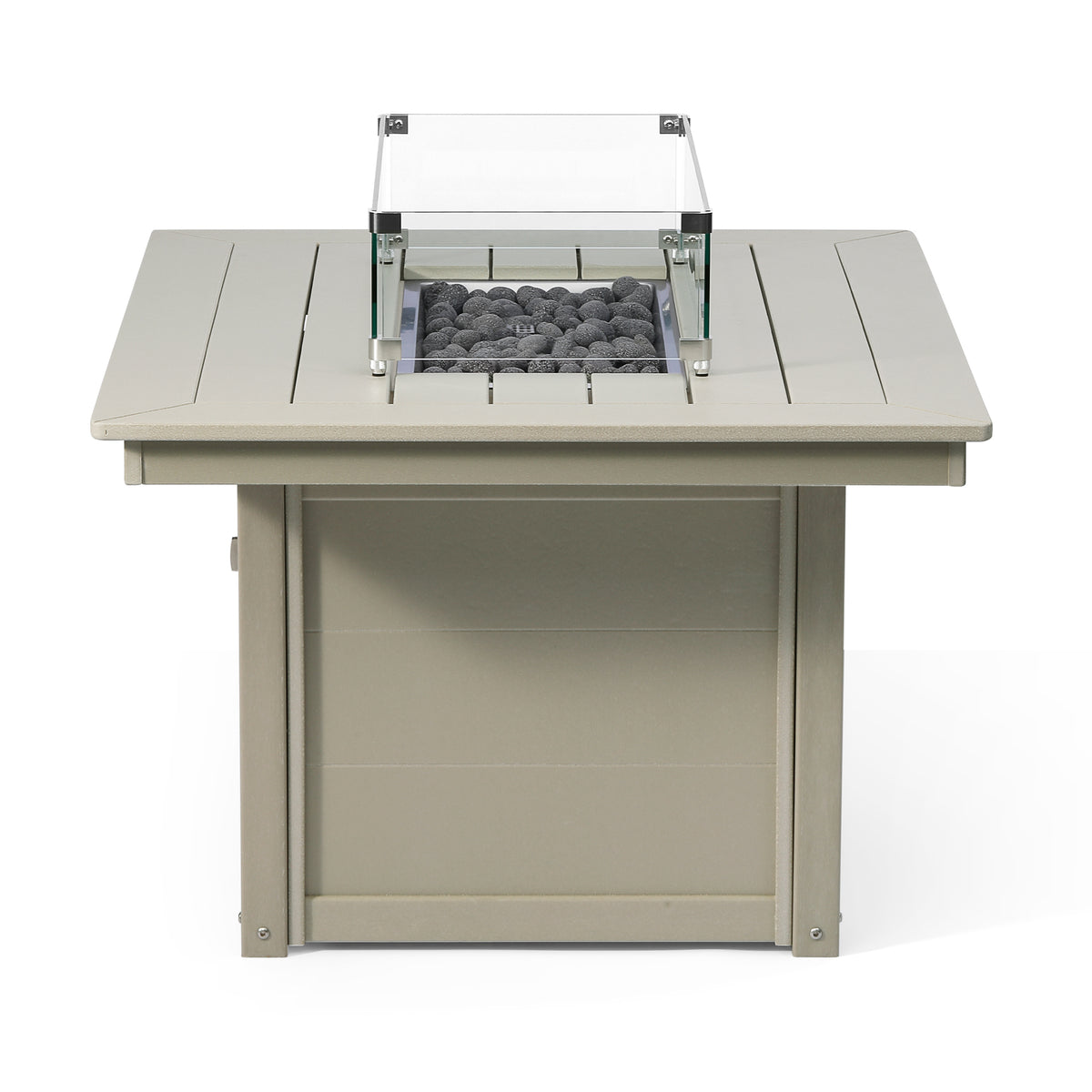 Sol 46" Modern Outdoor 55,000 BTU Patio Gas Propane Rectangle Deck Fire Pit Table