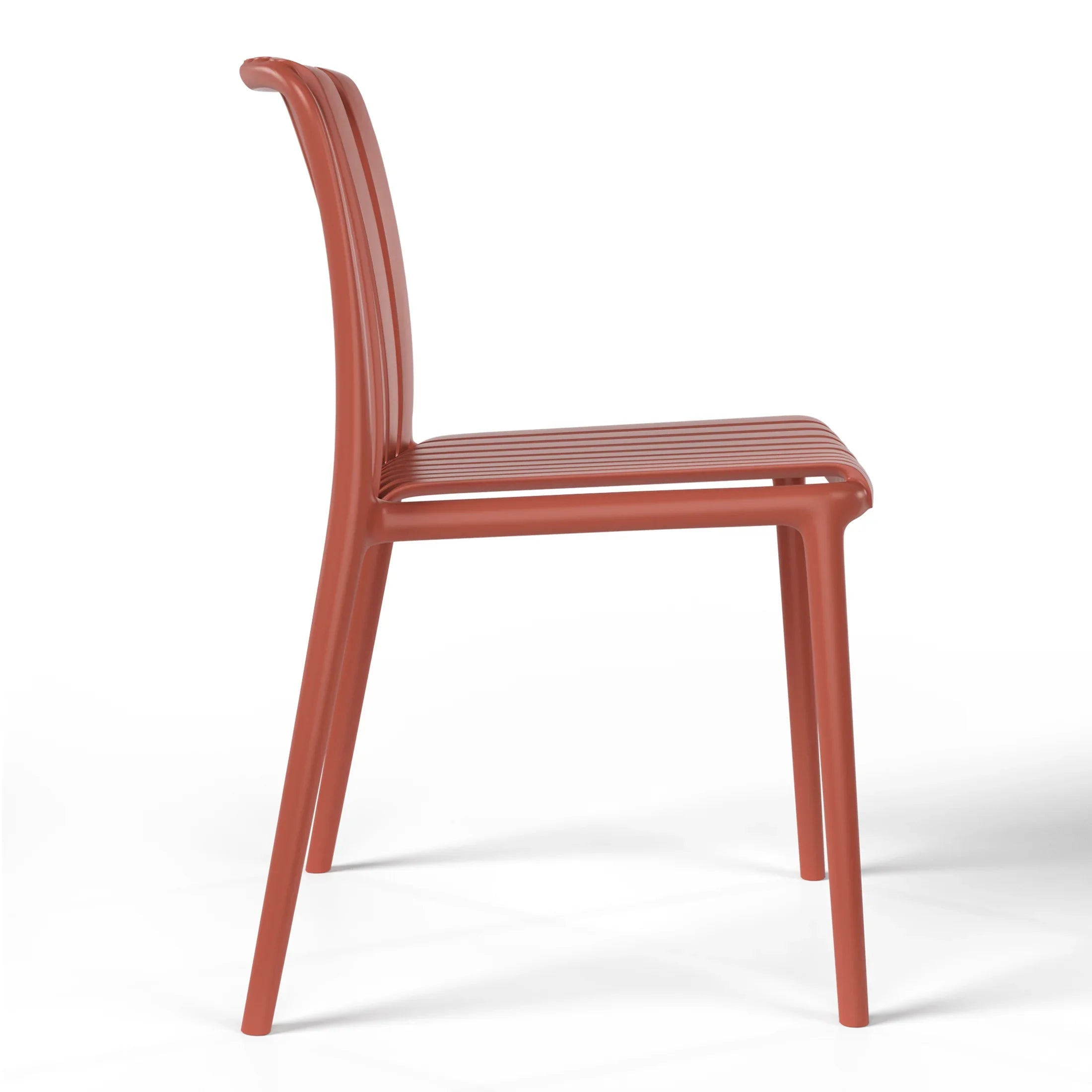 Sunshine Outdoor Stackable Polypropylene Plastic Dining Side Chairs (Set of 2)