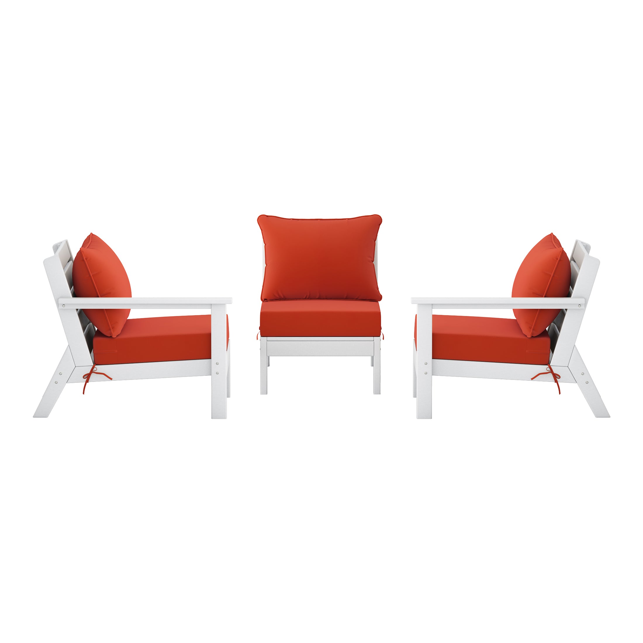 Portsmouth Outdoor Patio HDPE Sectional Sofa with Patio Cushions