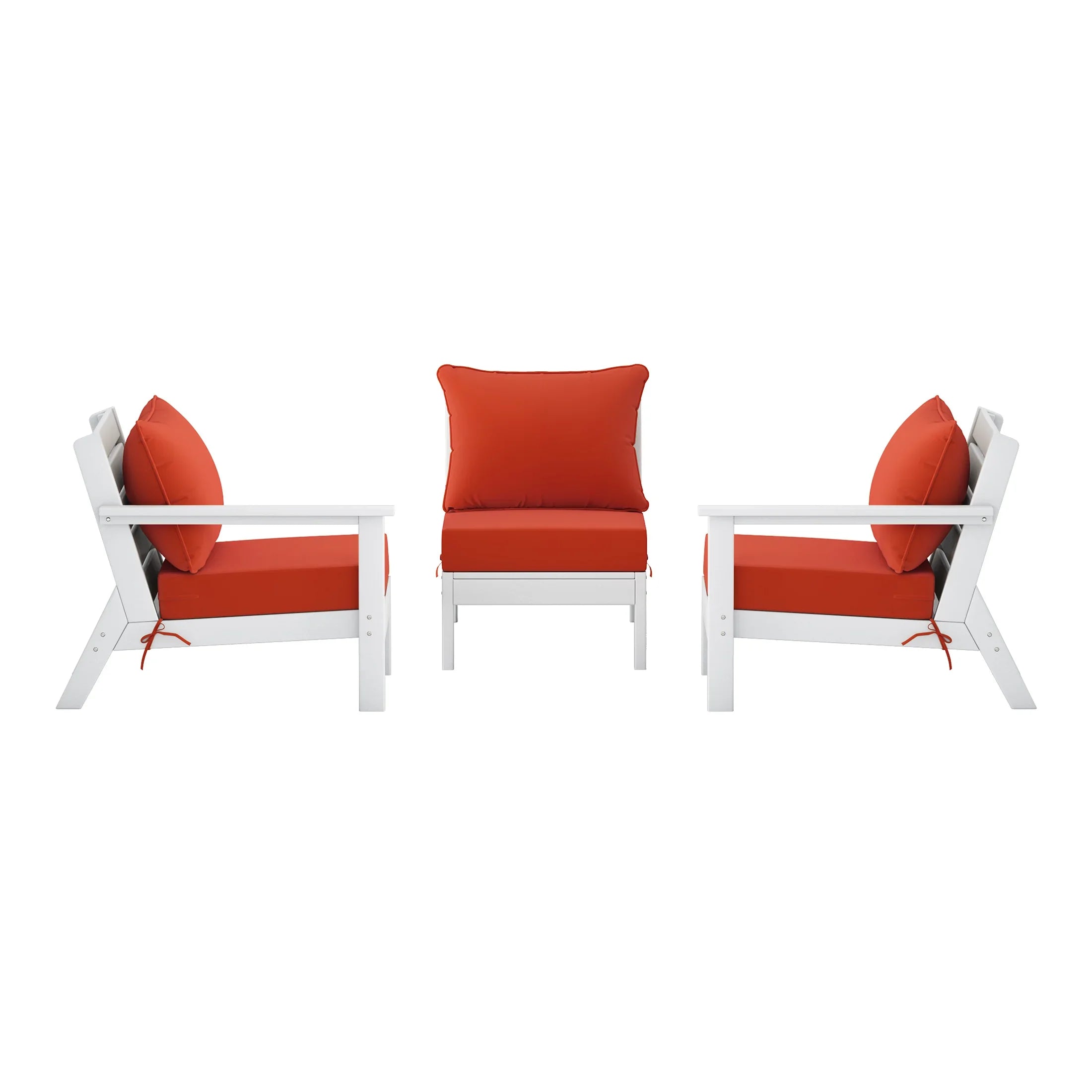 Portsmouth Outdoor Patio HDPE Sectional Sofa with Patio Cushions