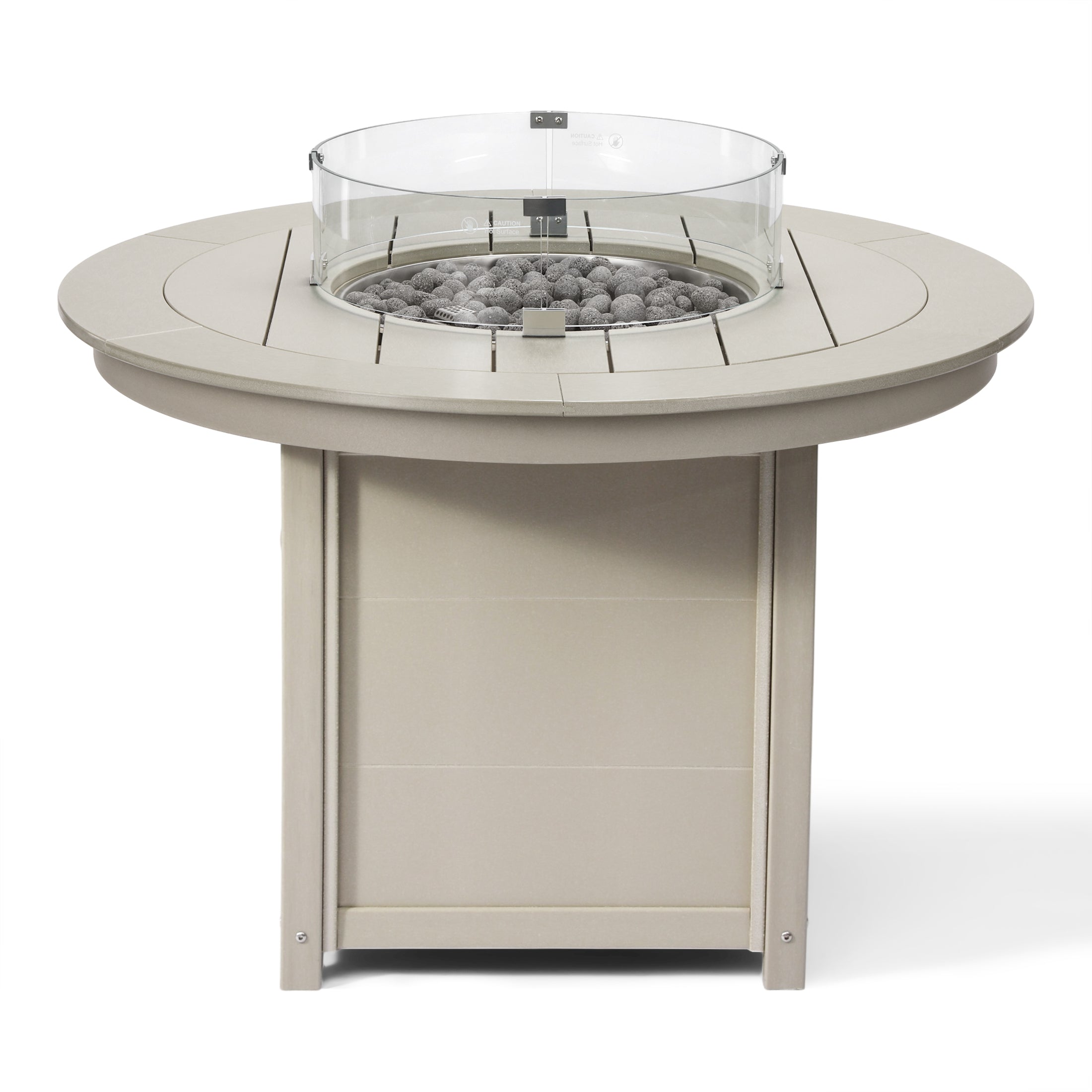 Sol 47" Modern Outdoor Patio Propane Gas Round Fire Pit Table