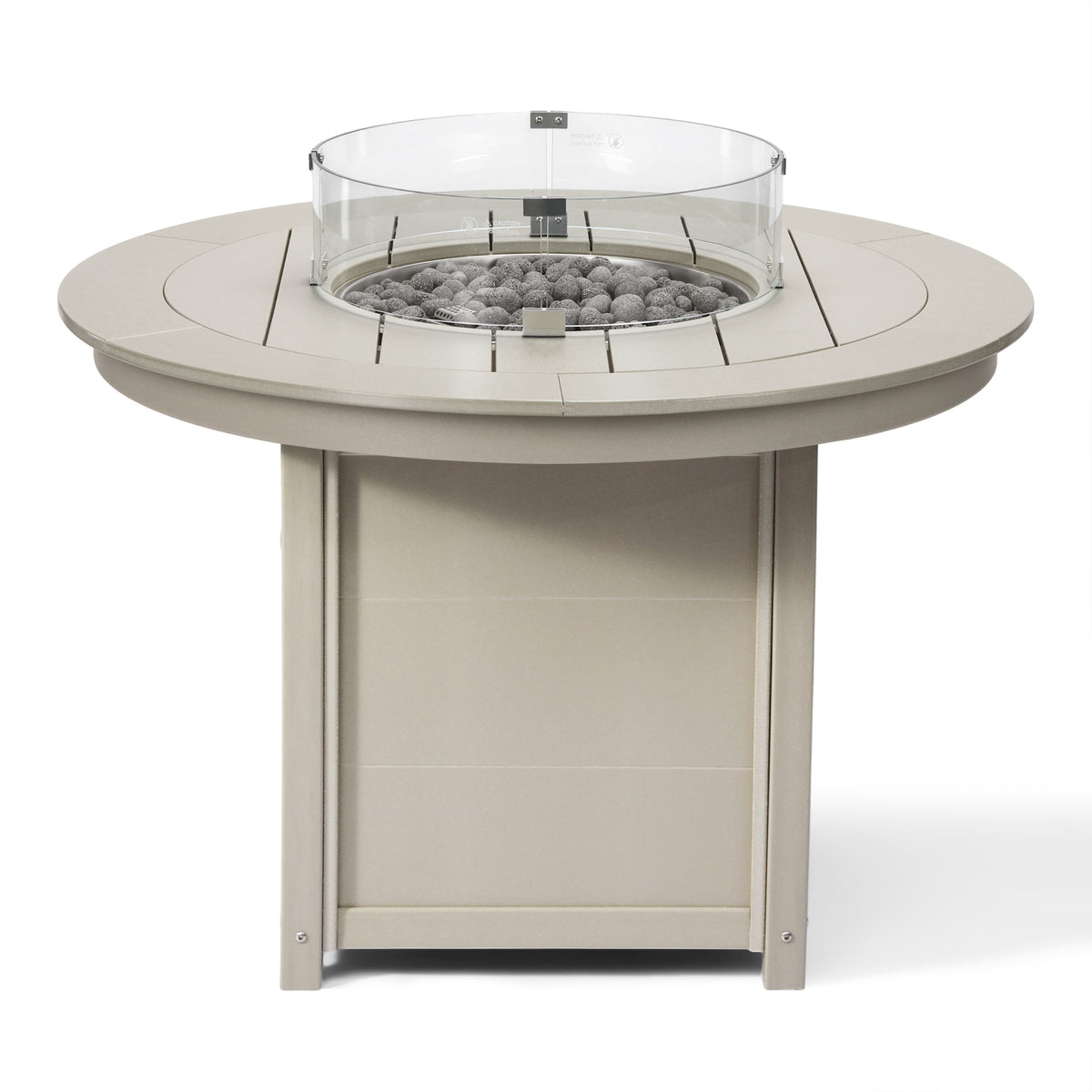 Sol 47" Modern Outdoor Patio Propane Gas Round Fire Pit Table