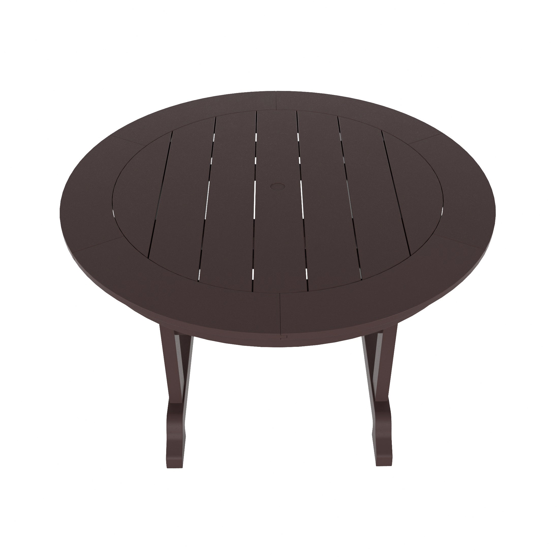 Paradise 5-Piece HDPE Round Patio Dining Table Set with Foldable Chairs