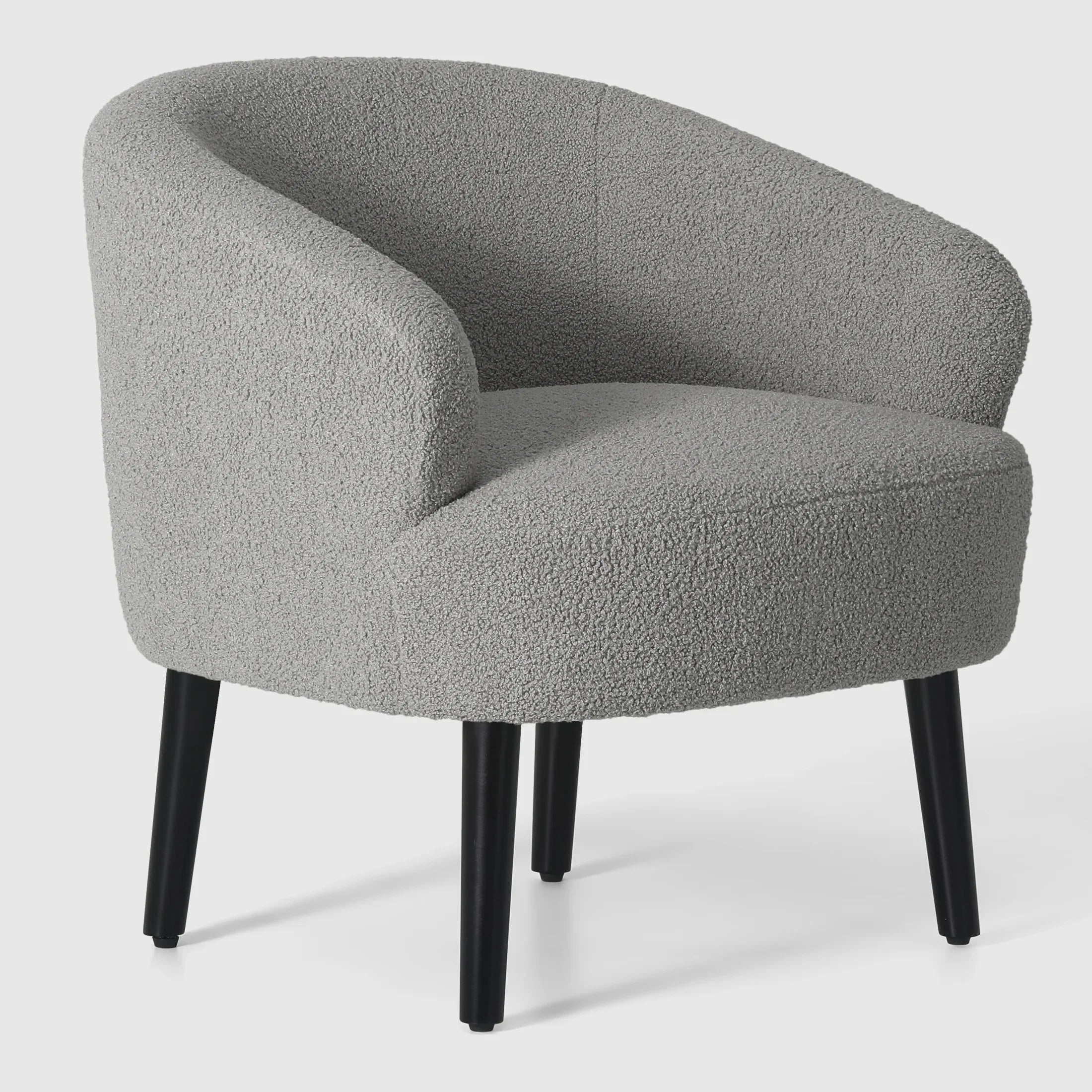 Celine 29" Wide Mid Century Modern Club Barrel Accent Armchair