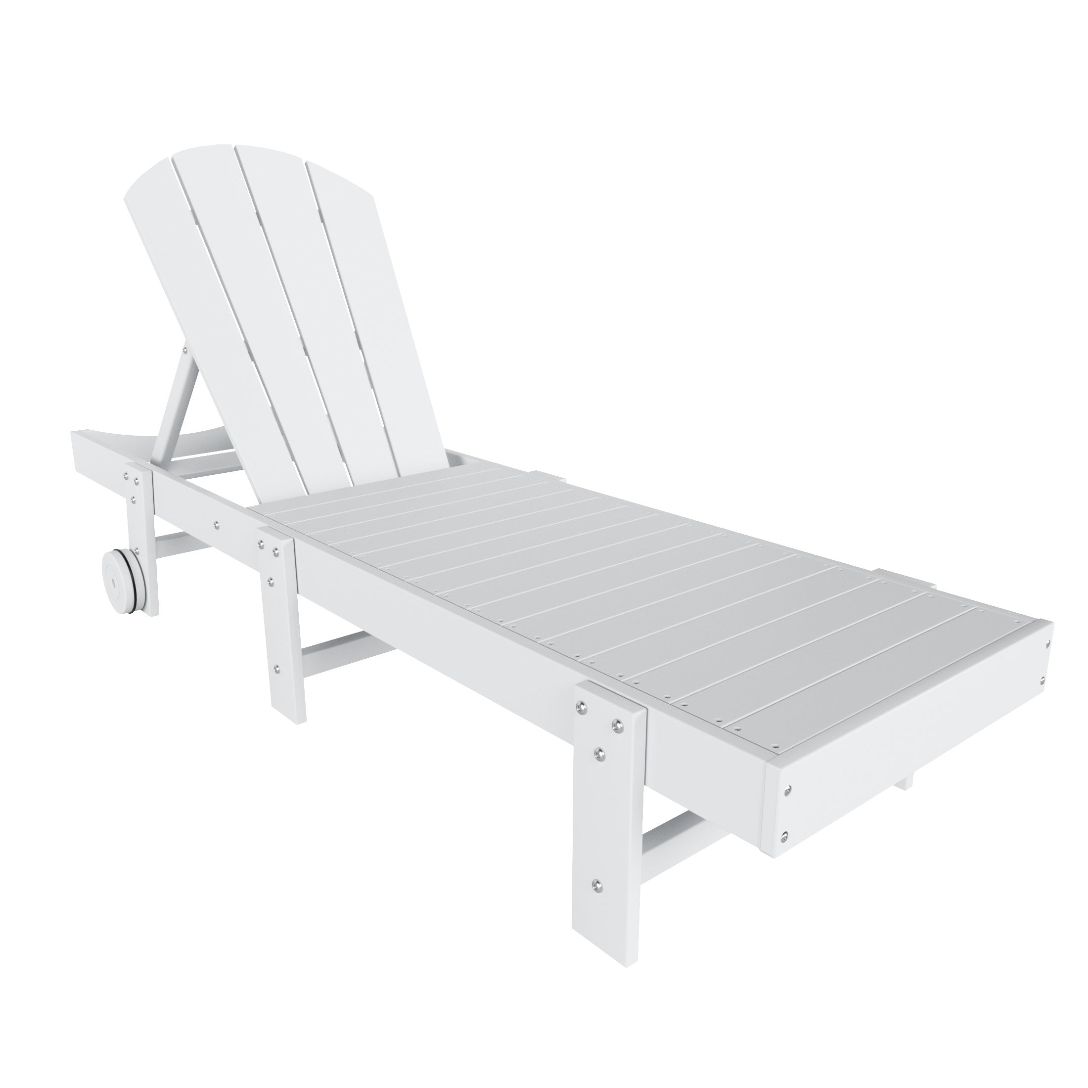 Paradise Adirondack Poly Reclining Chaise Lounge With Wheels