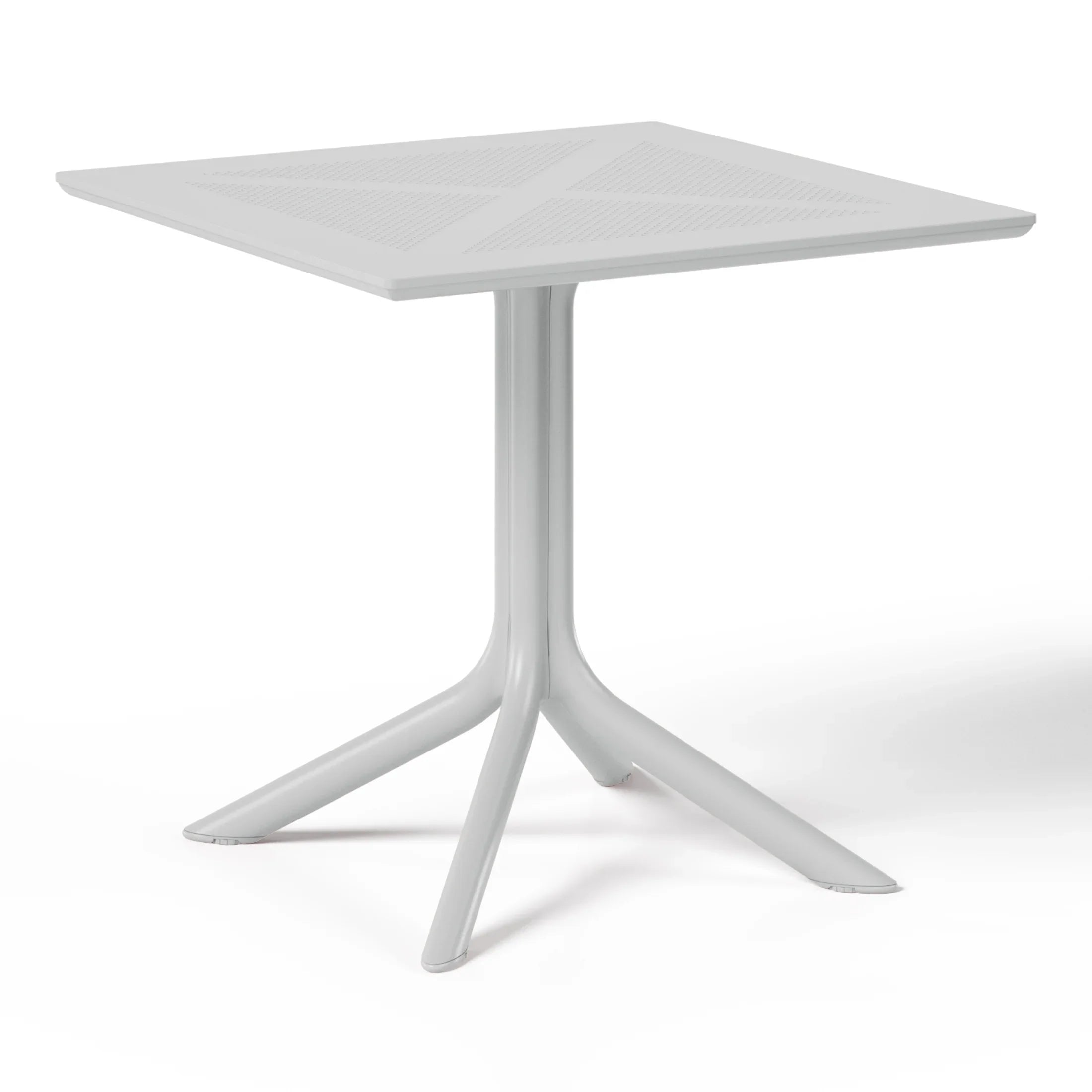 Sunshine 31.5" Square Plastic Outdoor Patio Dining Table for 4