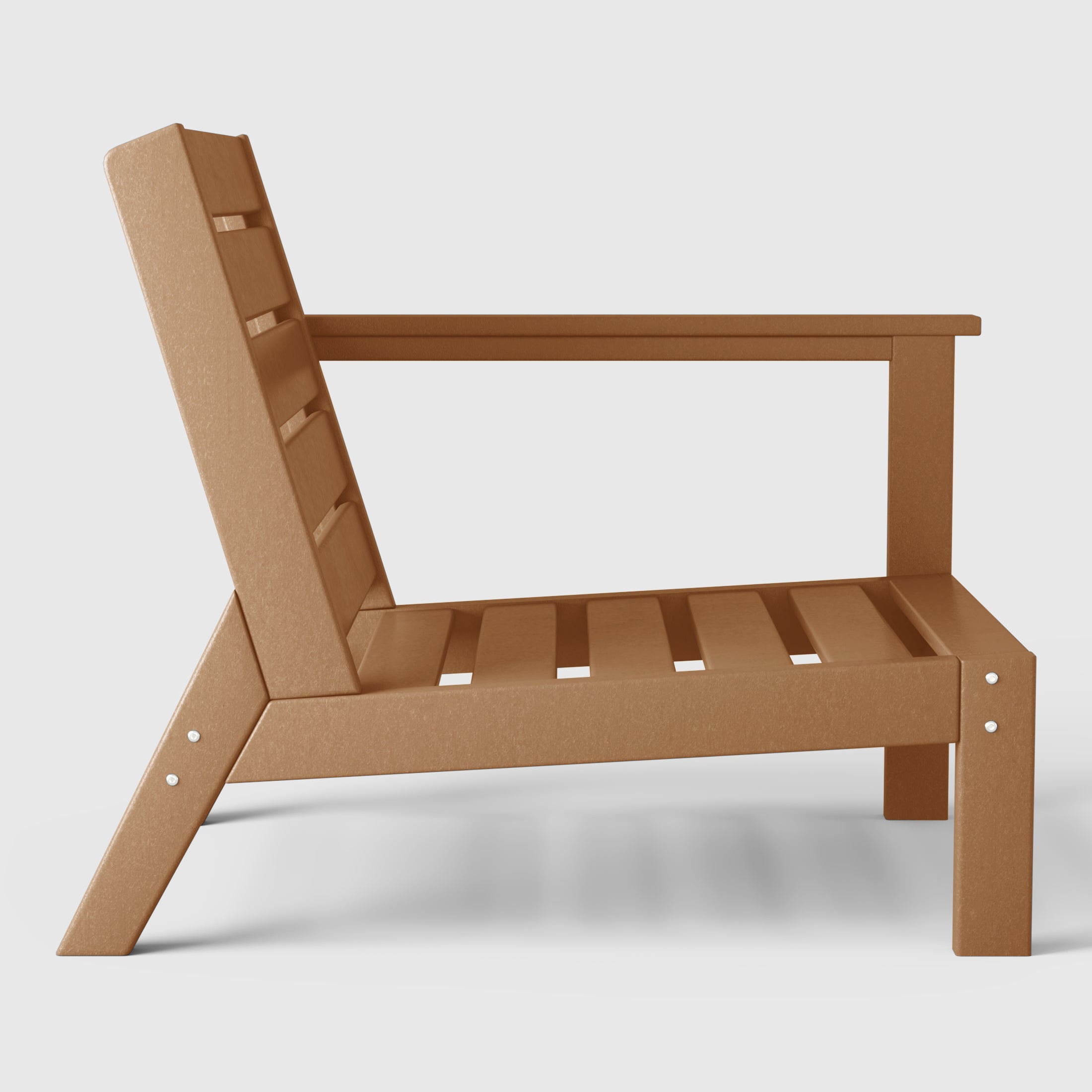 Portsmouth Outdoor Patio HDPE Right Arm Sectional Corner Club Chair with Patio Cushions