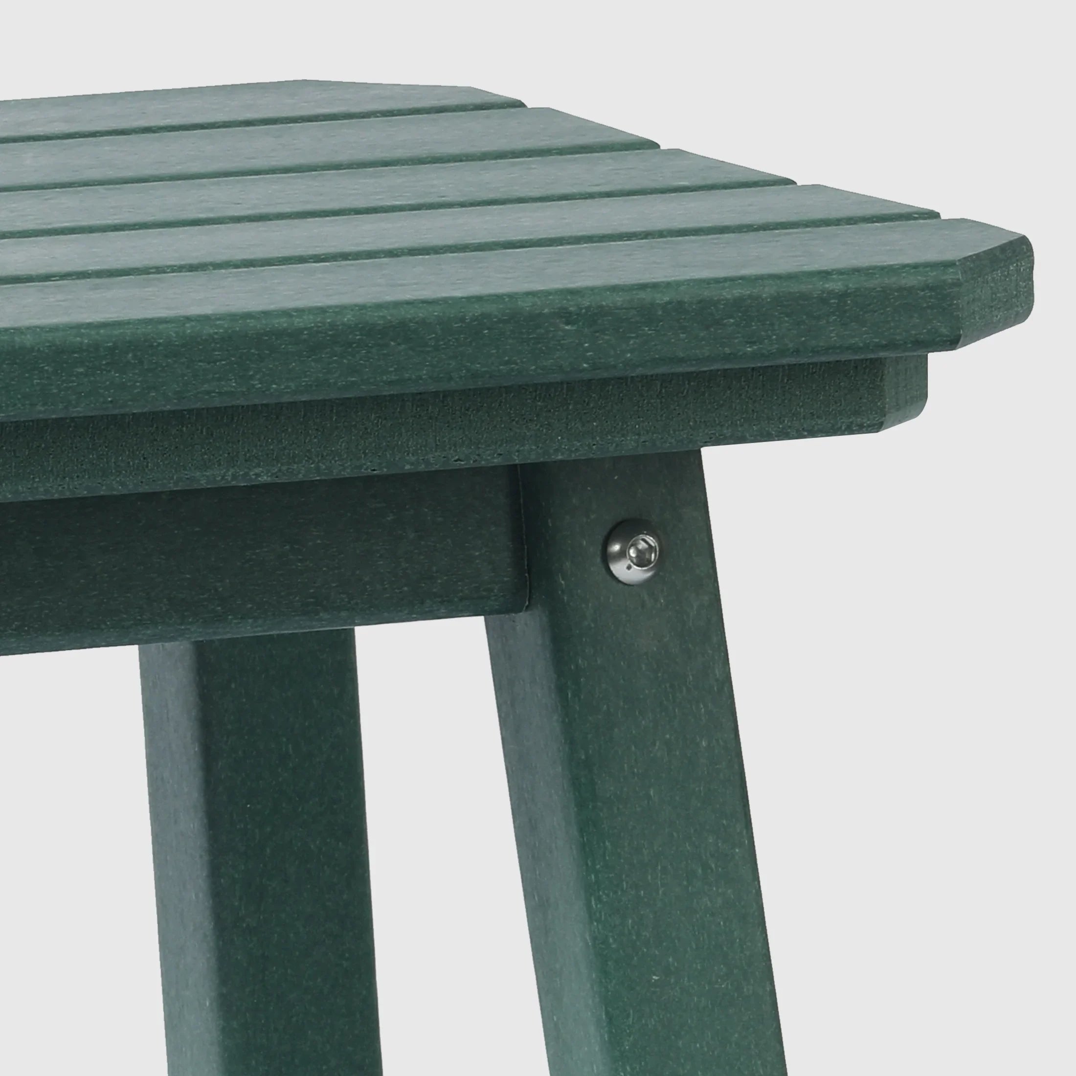 Paradise 24" HDPE Outdoor Patio Counter High Backless Square Bar Stool
