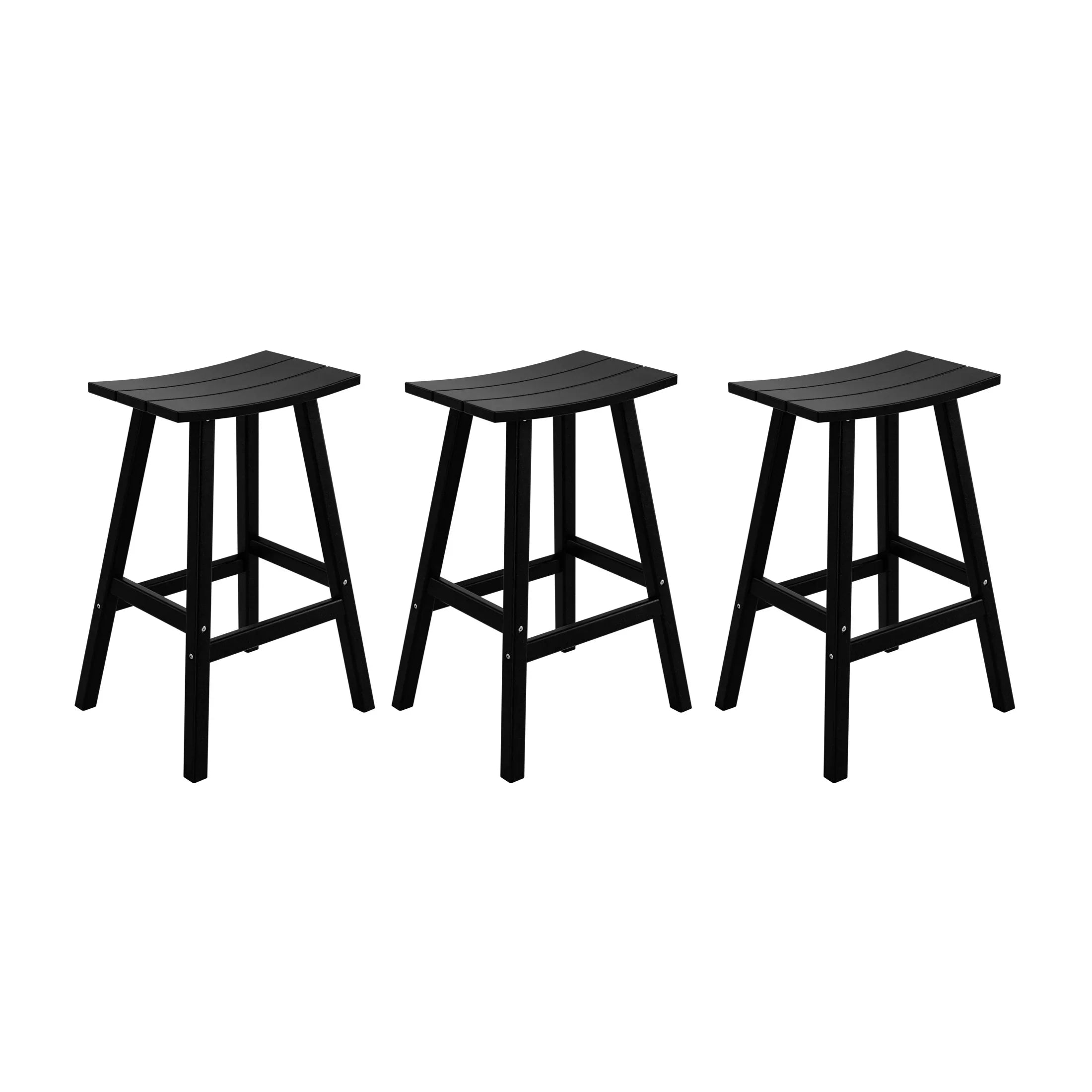 Paradise 29 Inch High Backless Seat Bar Stools (Set of 3)