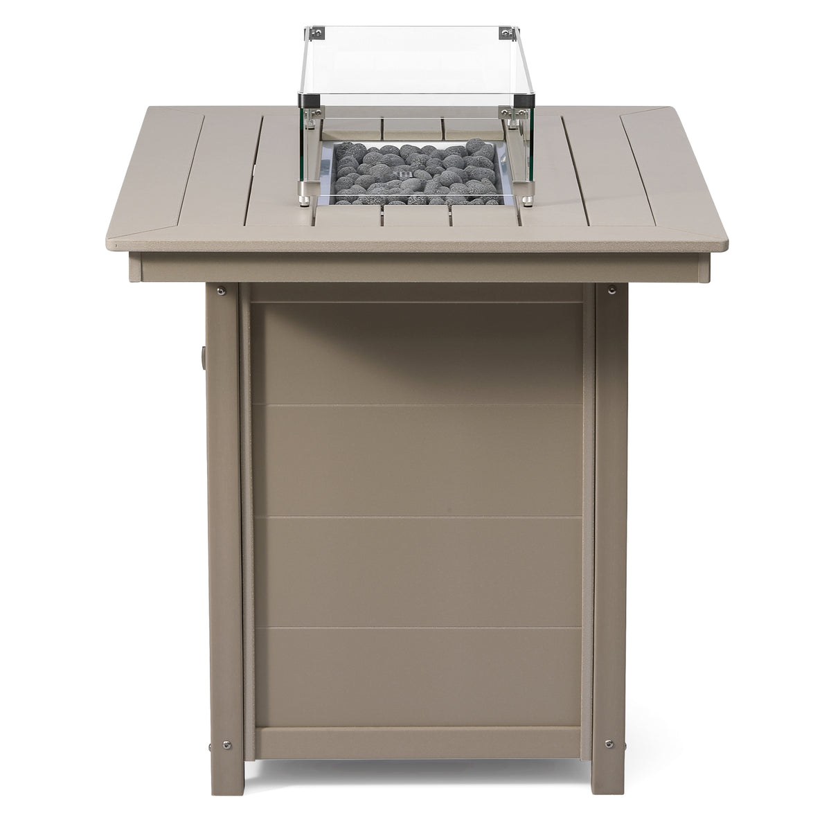 Sol 46" Modern Outdoor Patio Gas Propane Rectangle Fire Pit Table