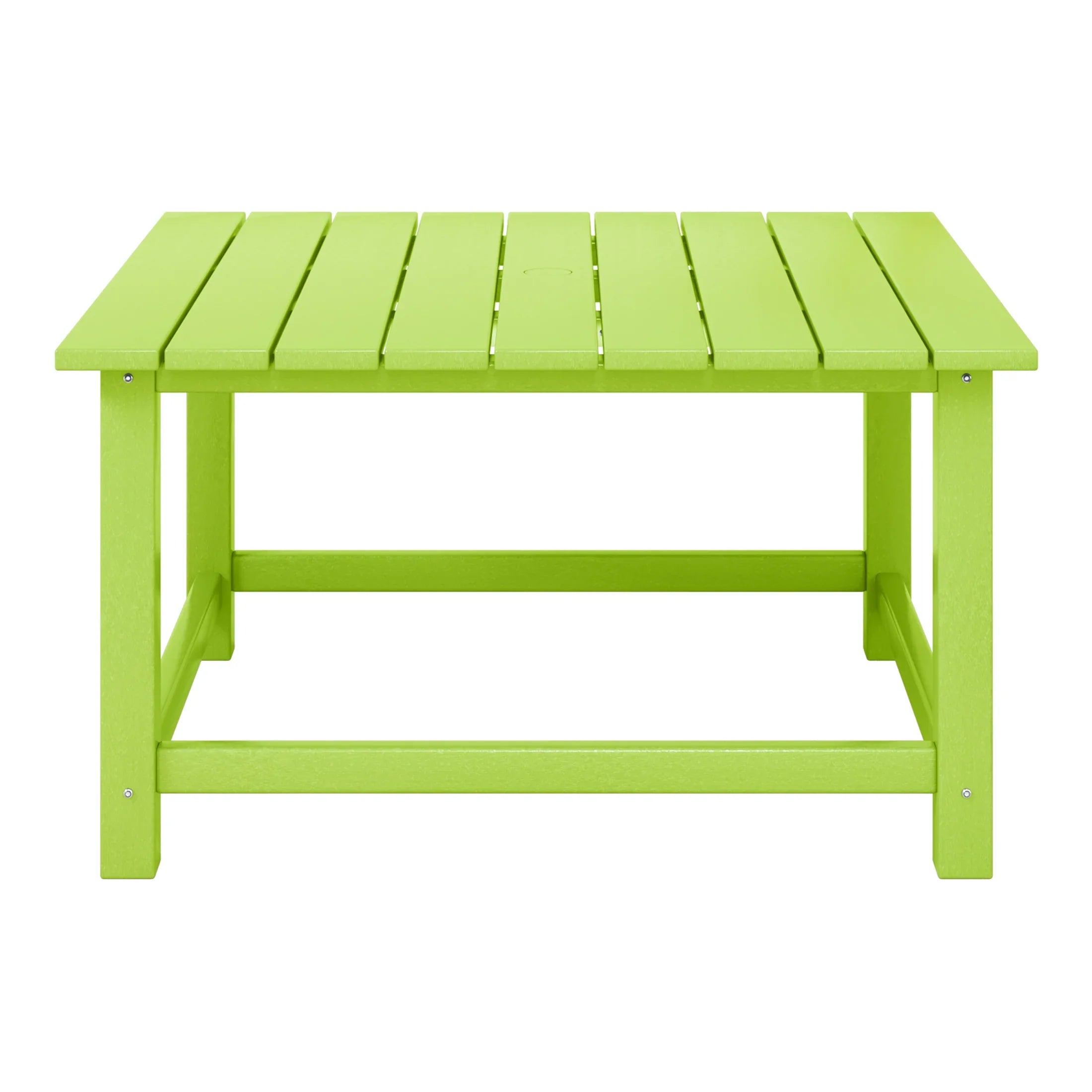 Portside 5-Piece Outdoor Patio HDPE Adirondack Chair With Square Coffee Table Conversation Set