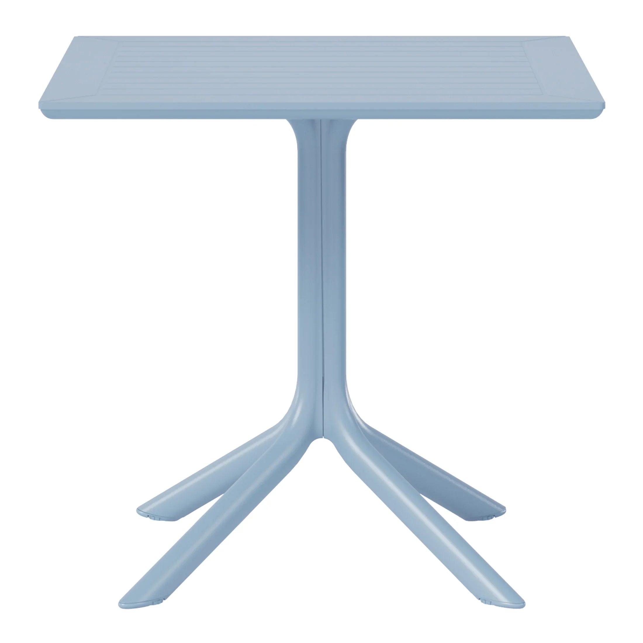 Sunshine 31.5" Square Outdoor Plastic Resin Patio Dining Table for 4