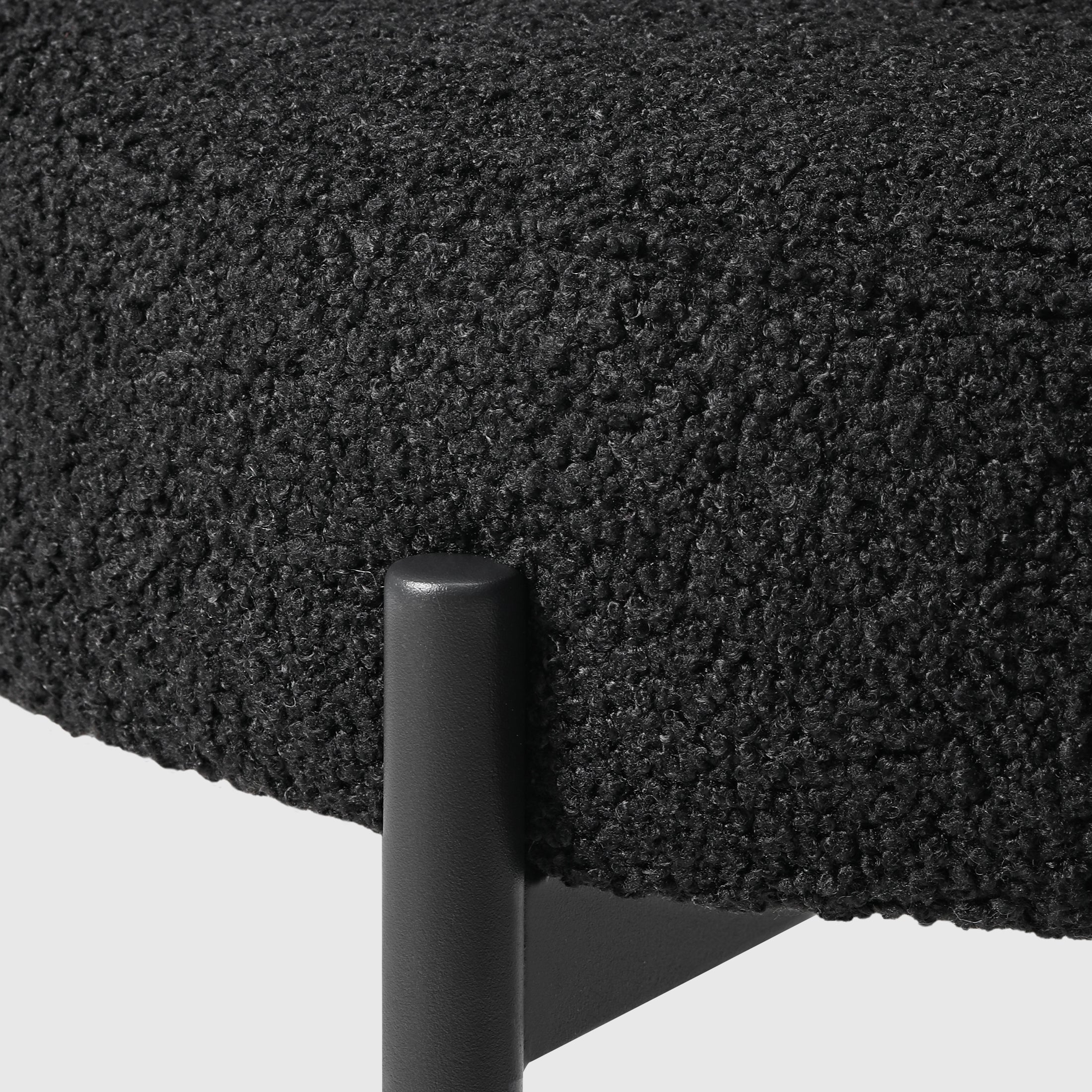 Celine Mid-Century Modern Upholstered Sherpa Round Dining Chairs (Set of 2)