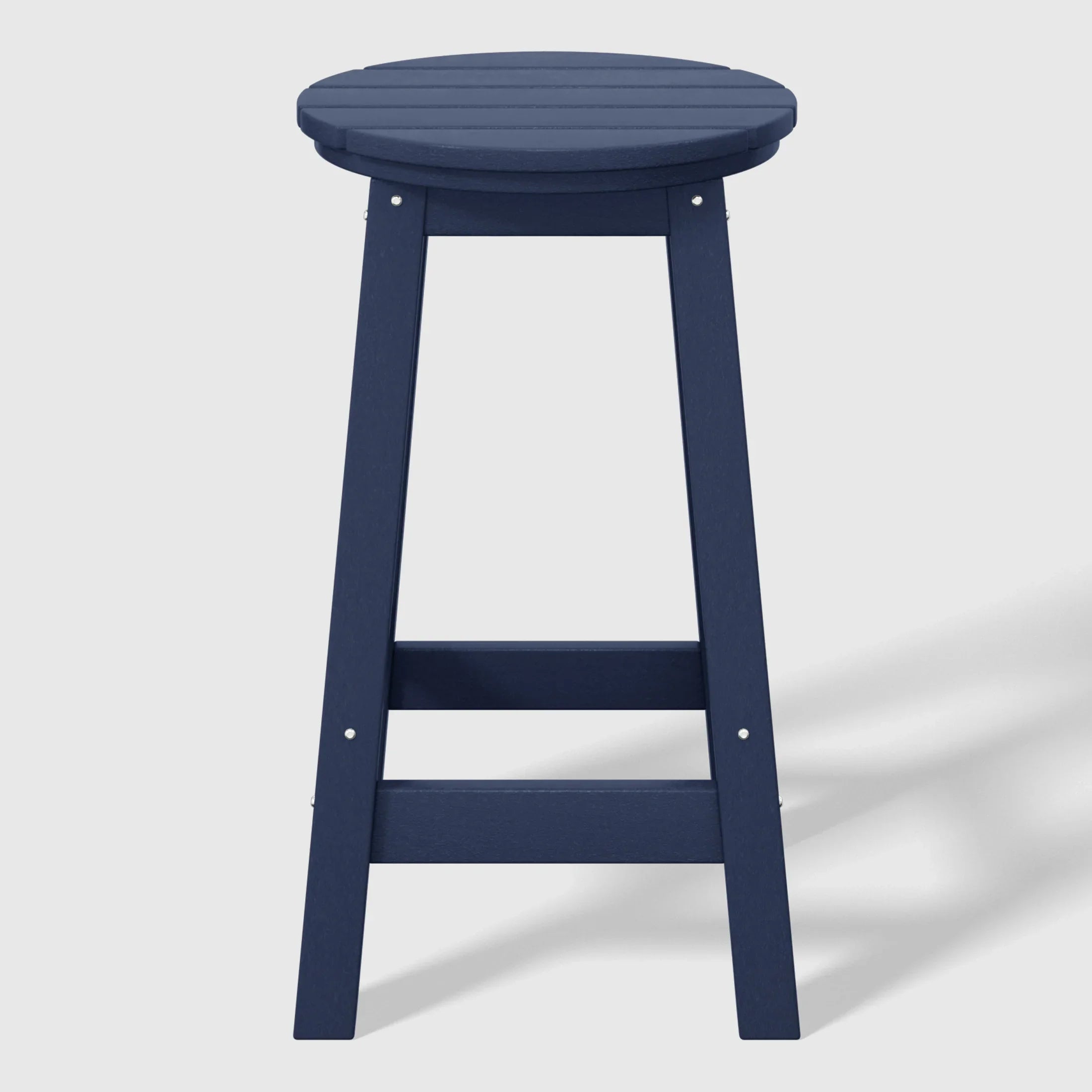 Paradise 24" HDPE Outdoor Patio Round Counter Height Bar Stool