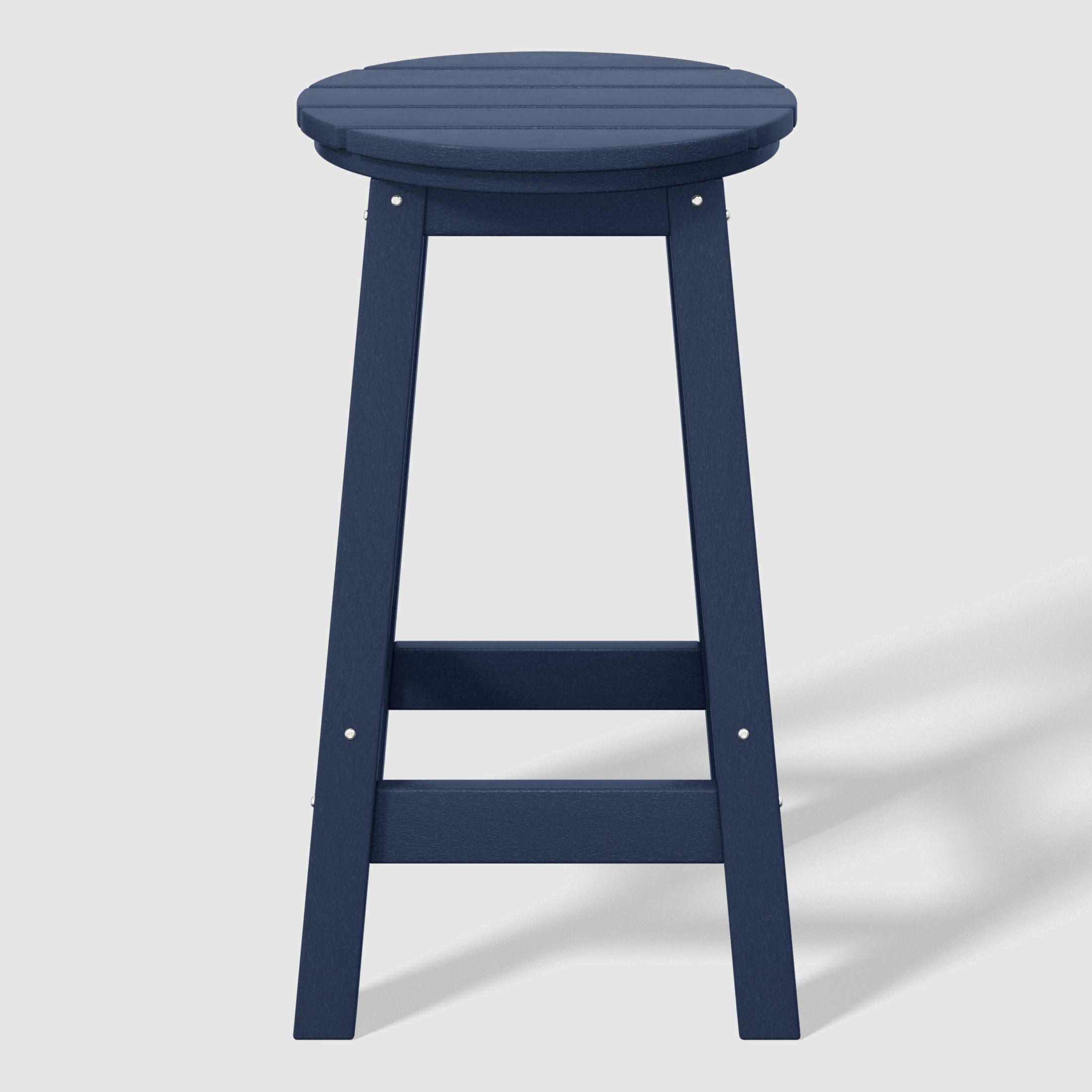 Paradise 24" HDPE Outdoor Patio Round Counter Height Bar Stool Set of 3