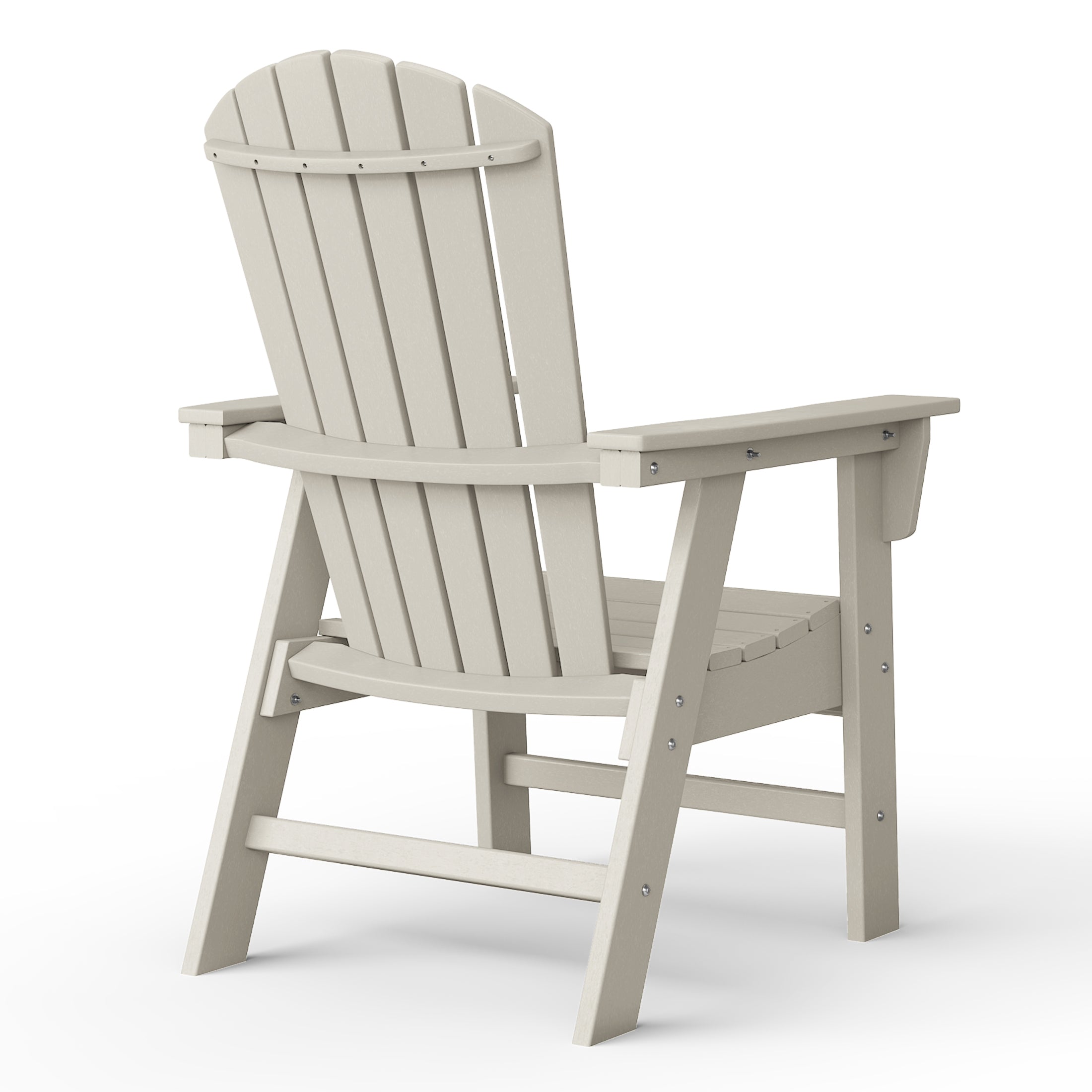 Portside Outdoor Patio Shell-back Adirondack Dining Chair Weather Resistant