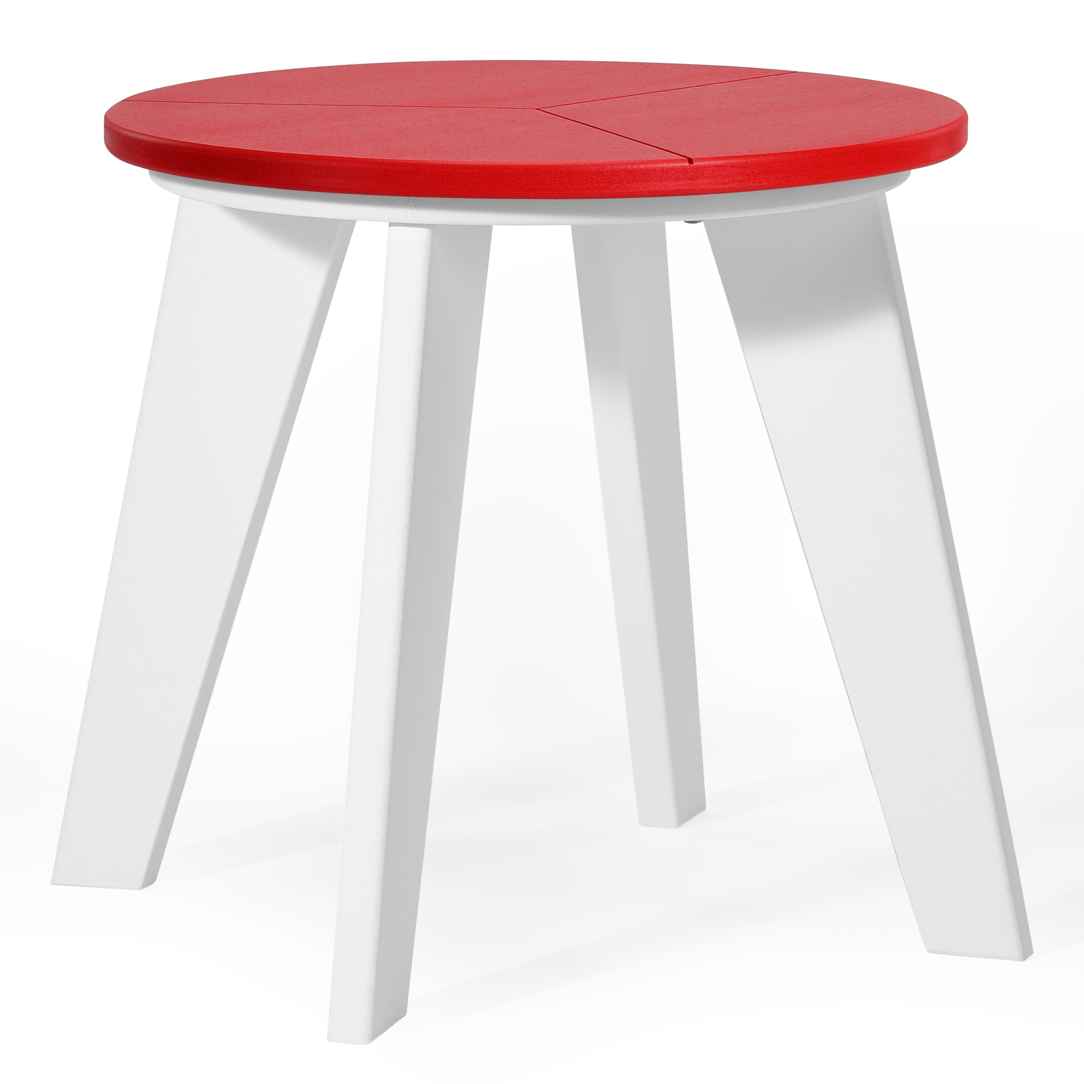 Seaside HDPE Plastic Outdoor Round Adirondack Patio Side Table
