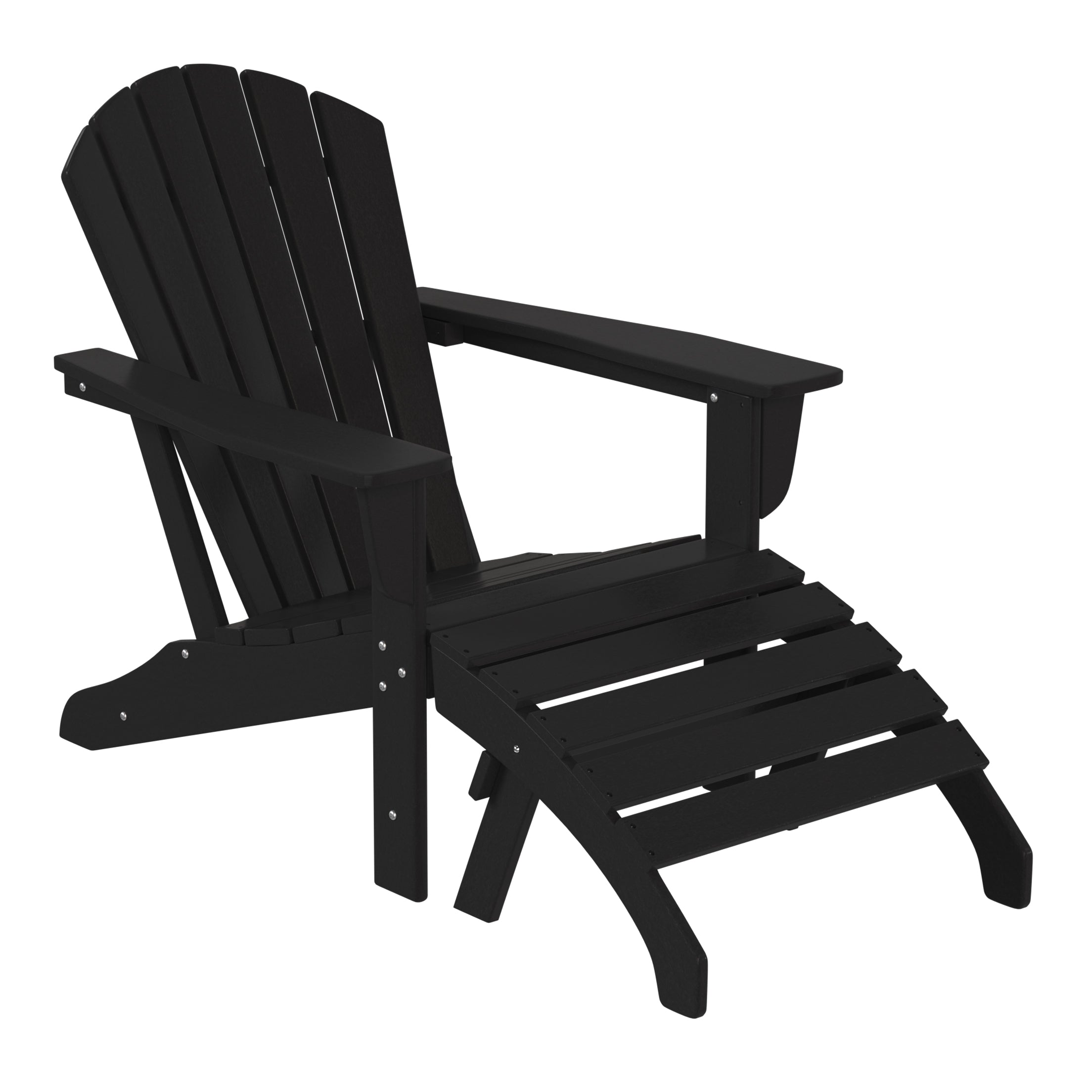 Portside Outdoor Adirondack Chair With Ottoman 2-Piece Set
