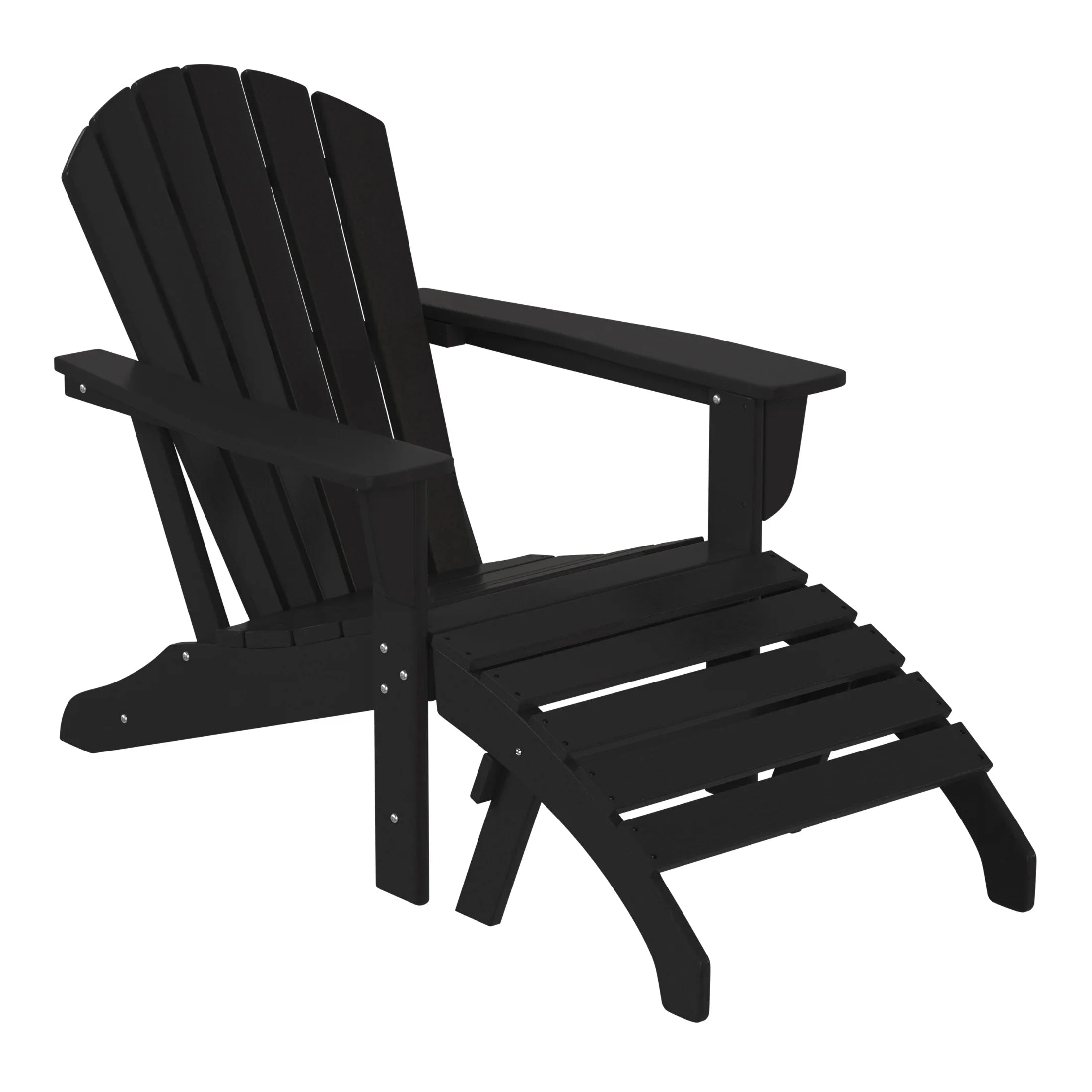 Portside Outdoor Adirondack Chair With Ottoman 2-Piece Set