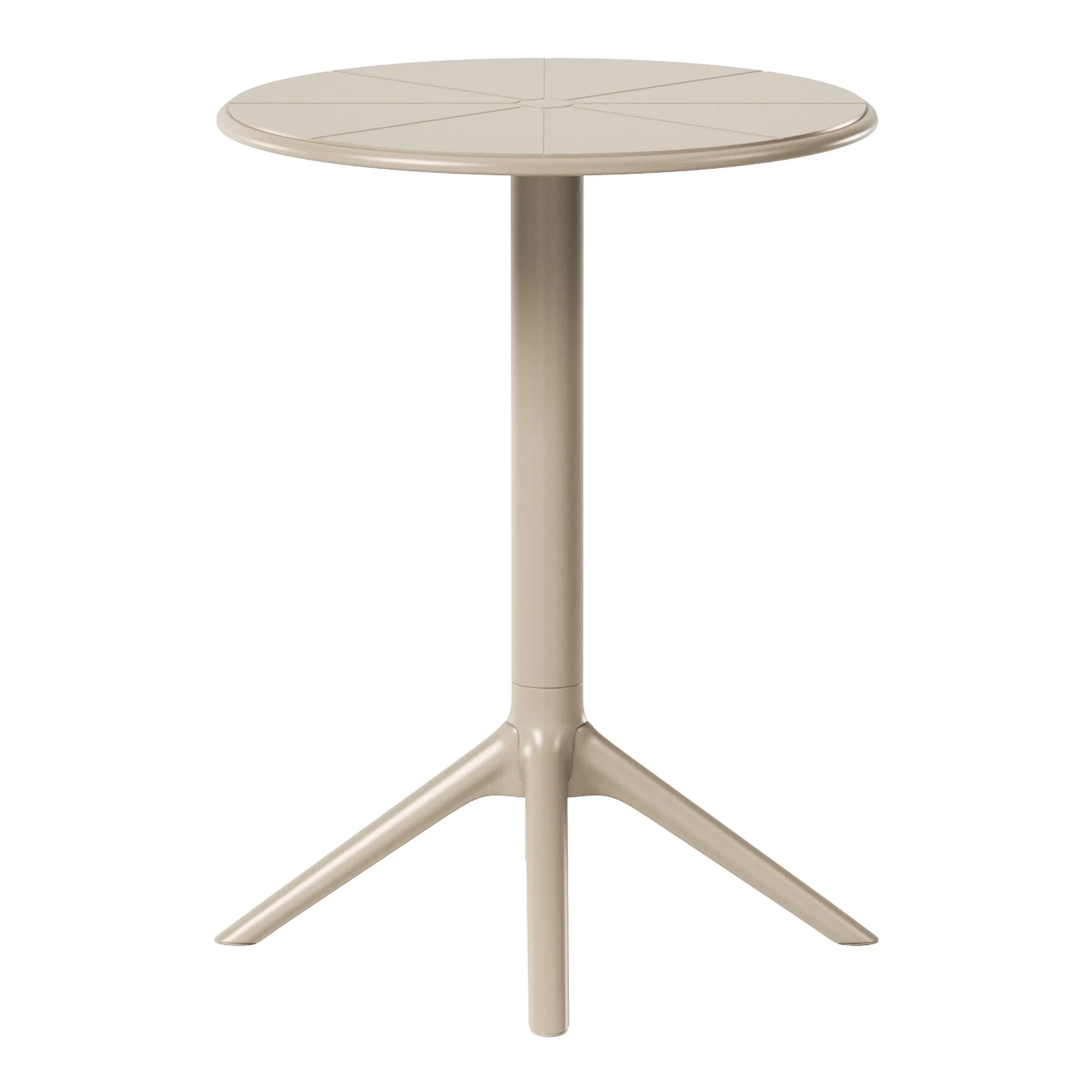 Sunshine 23.5" Outdoor Polypropylene Resin Round Patio Bistro Dining Table for 2