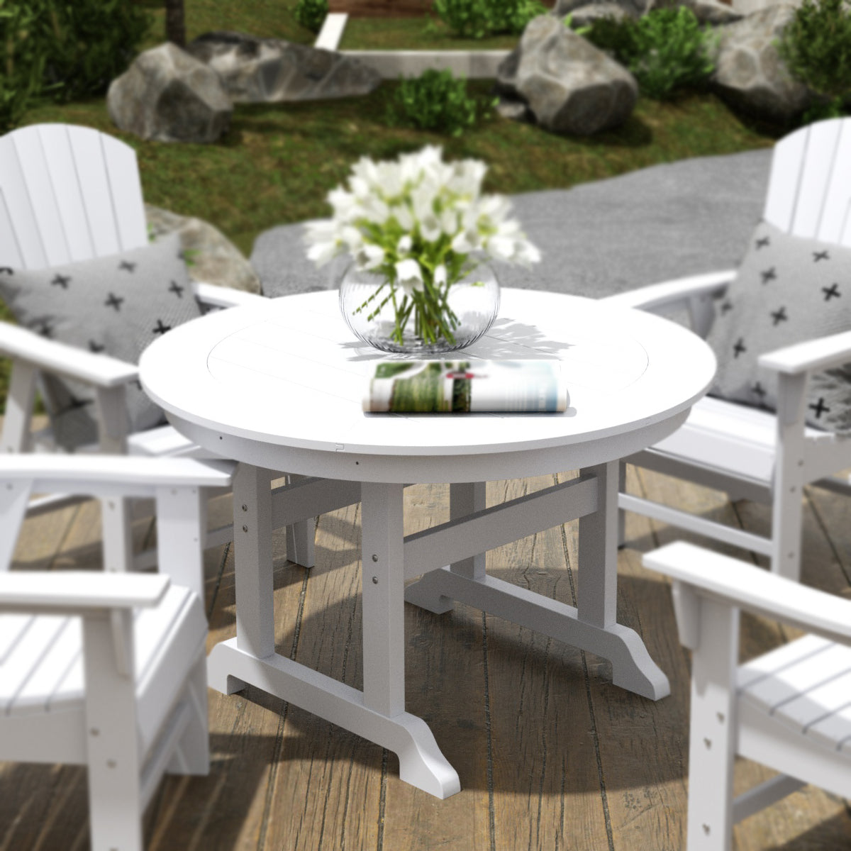 Paradise 47" Outdoor Patio Round Dining Table
