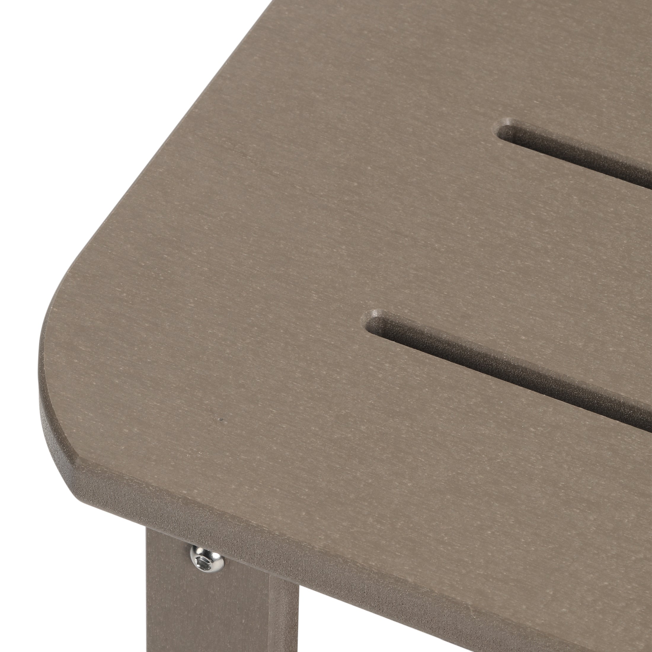 Lago 2-Tier Outdoor HDPE Modern Adirondack Square Patio Side Table