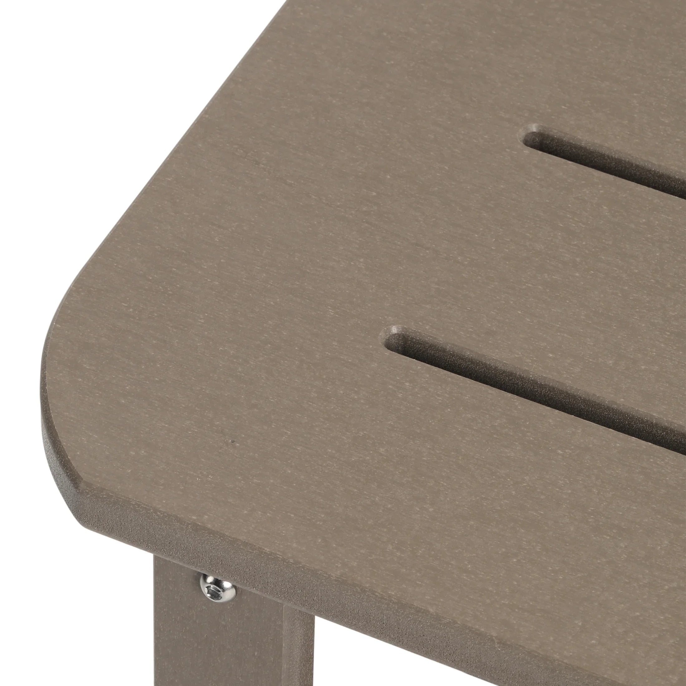 Lago 2-Tier Outdoor HDPE Modern Adirondack Square Patio Side Table