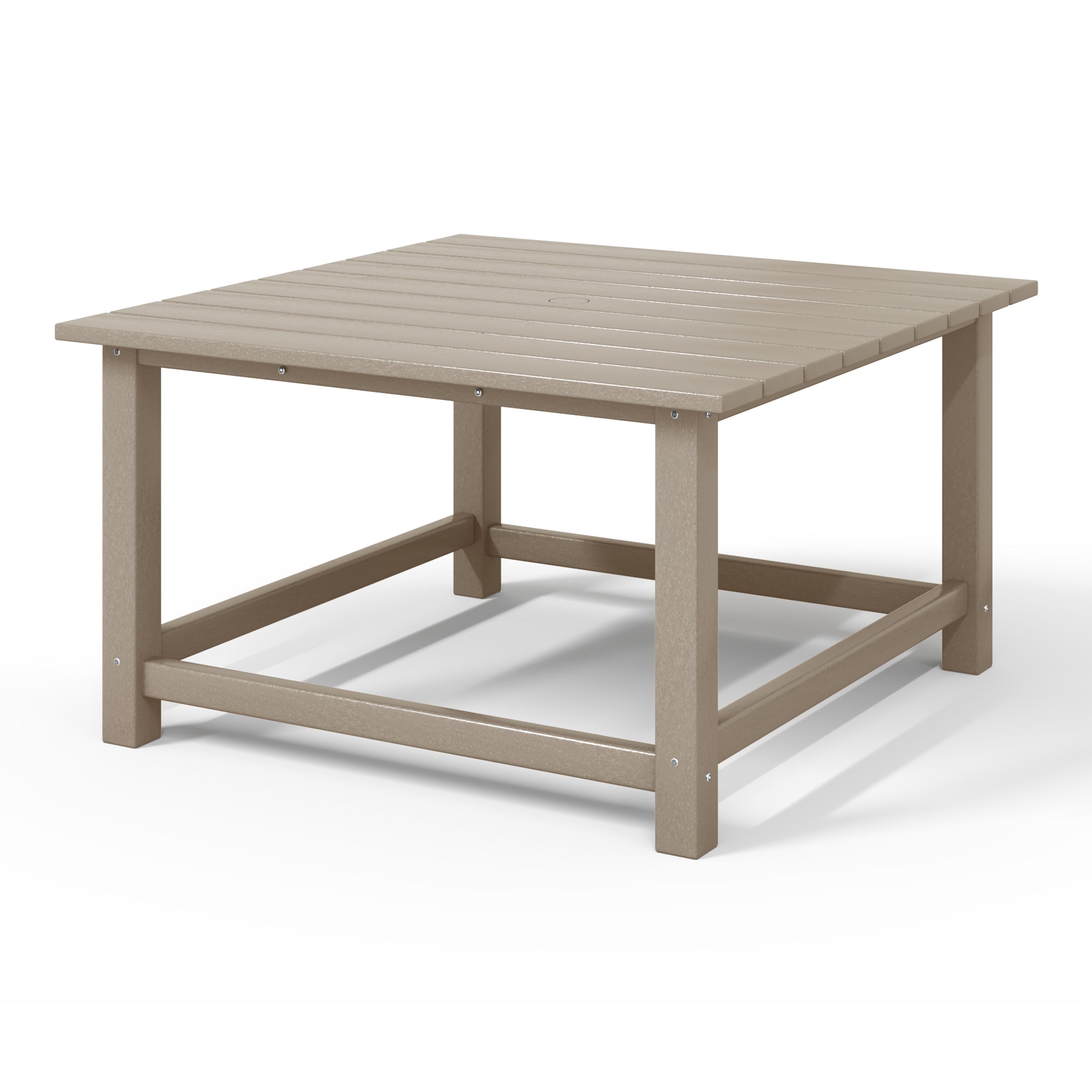 Paradise Low Outdoor HDPE Square Patio Coffee Table