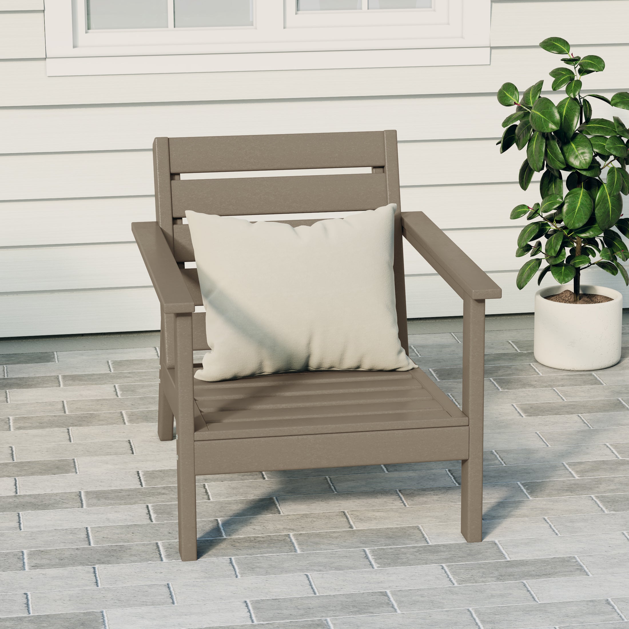 Portsmouth Outdoor Patio HDPE Deep Seating Armchair