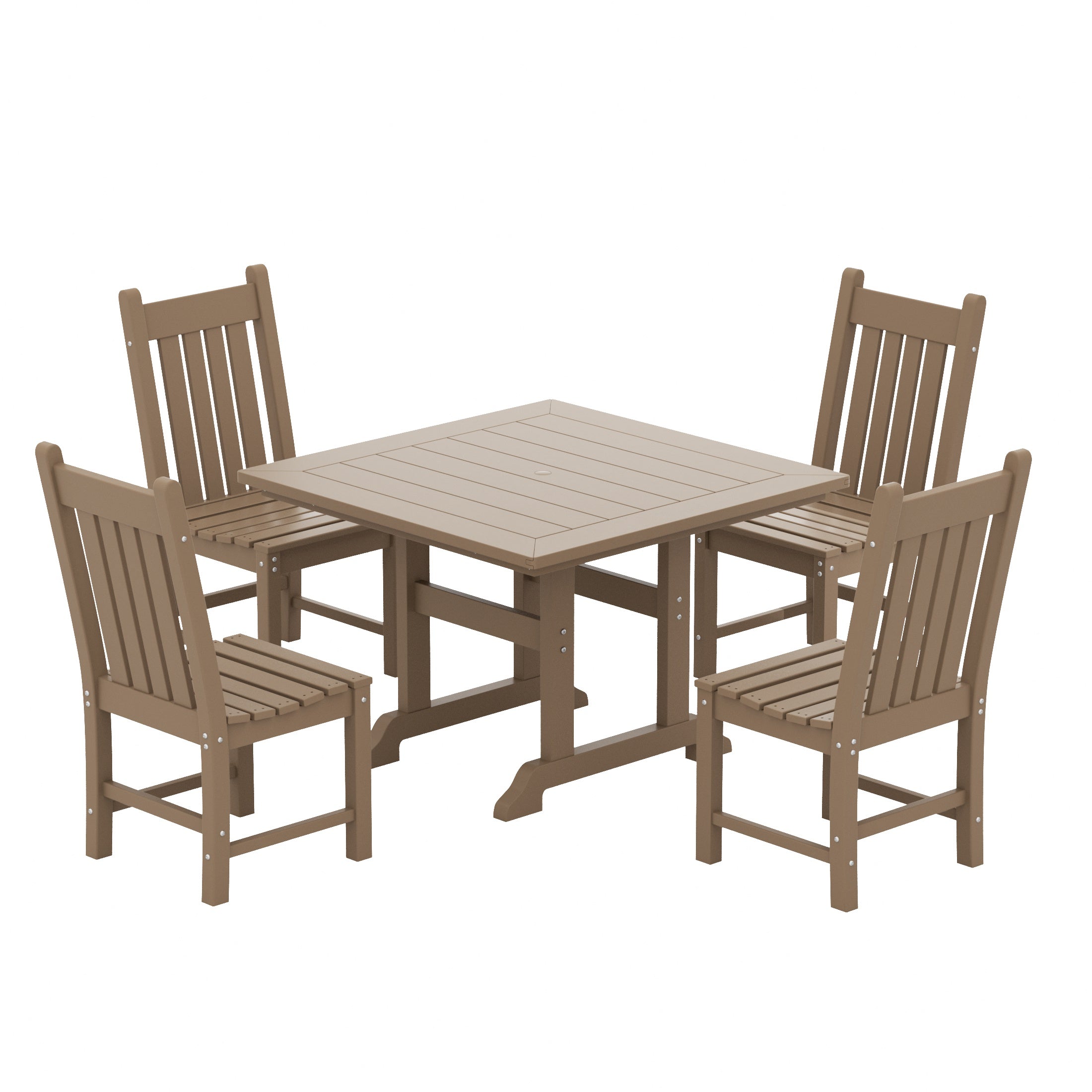Paradise 5 Piece Outdoor Patio Dining Set Outdoor Square Table and Chair Set