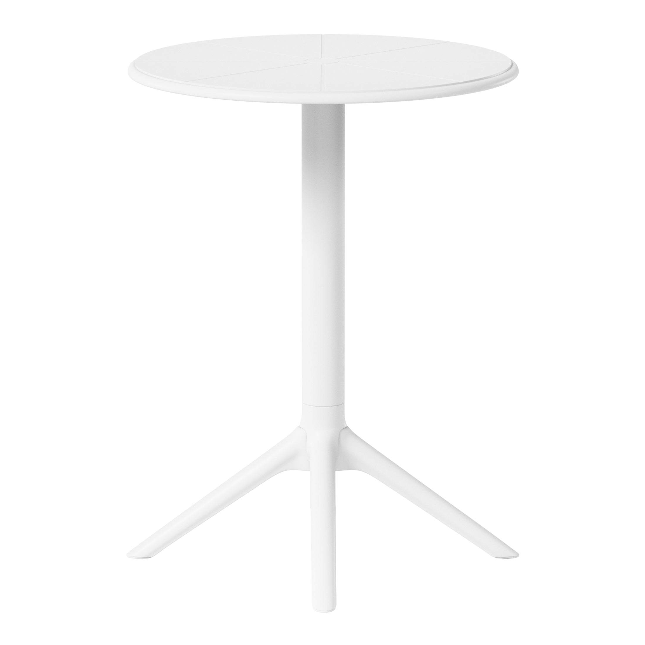 Sunshine 23.5" Outdoor Polypropylene Resin Round Patio Bistro Dining Table for 2