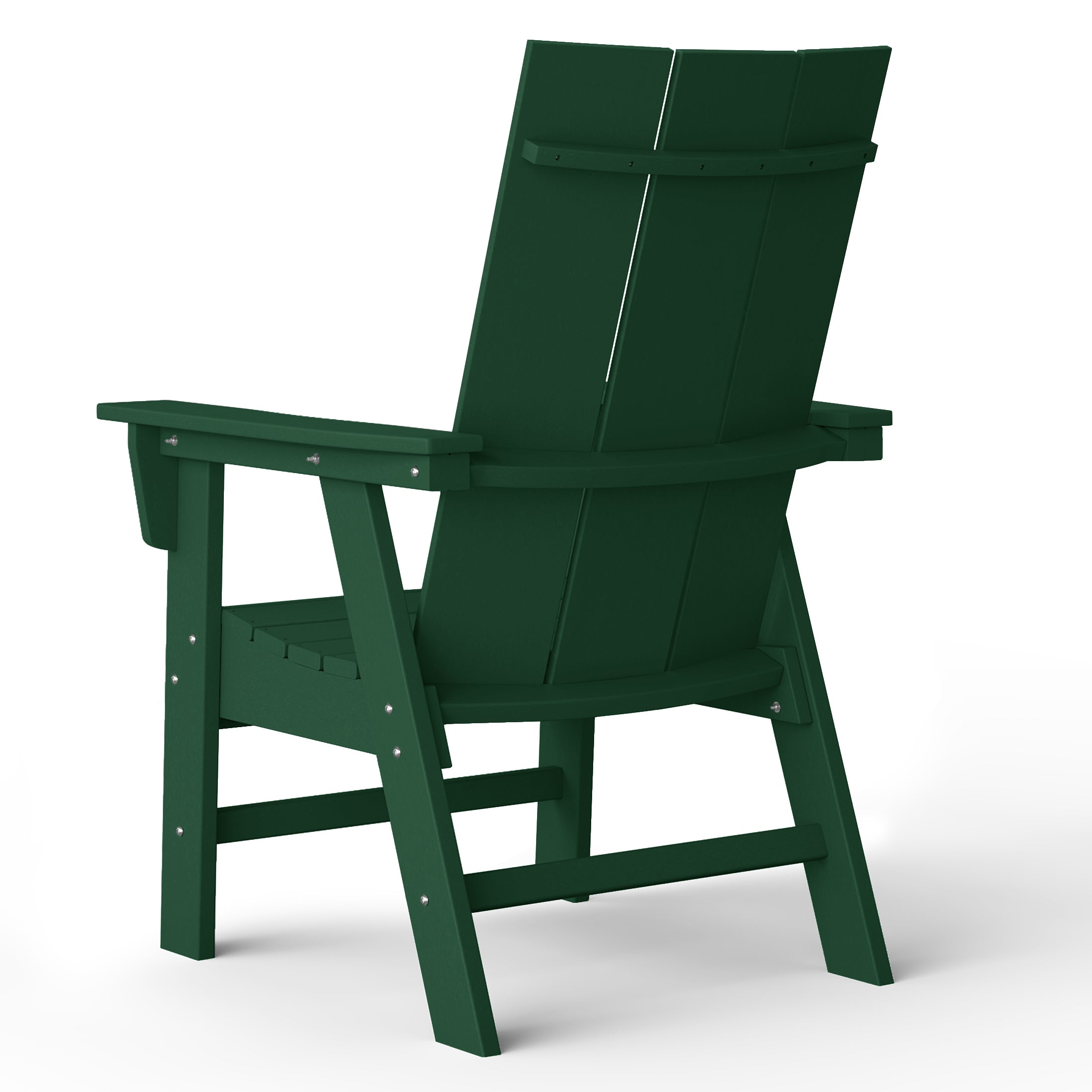 Palms Outdoor Patio HDPE Plastic Modern Adirondack Dining Chairs (Set of 2)