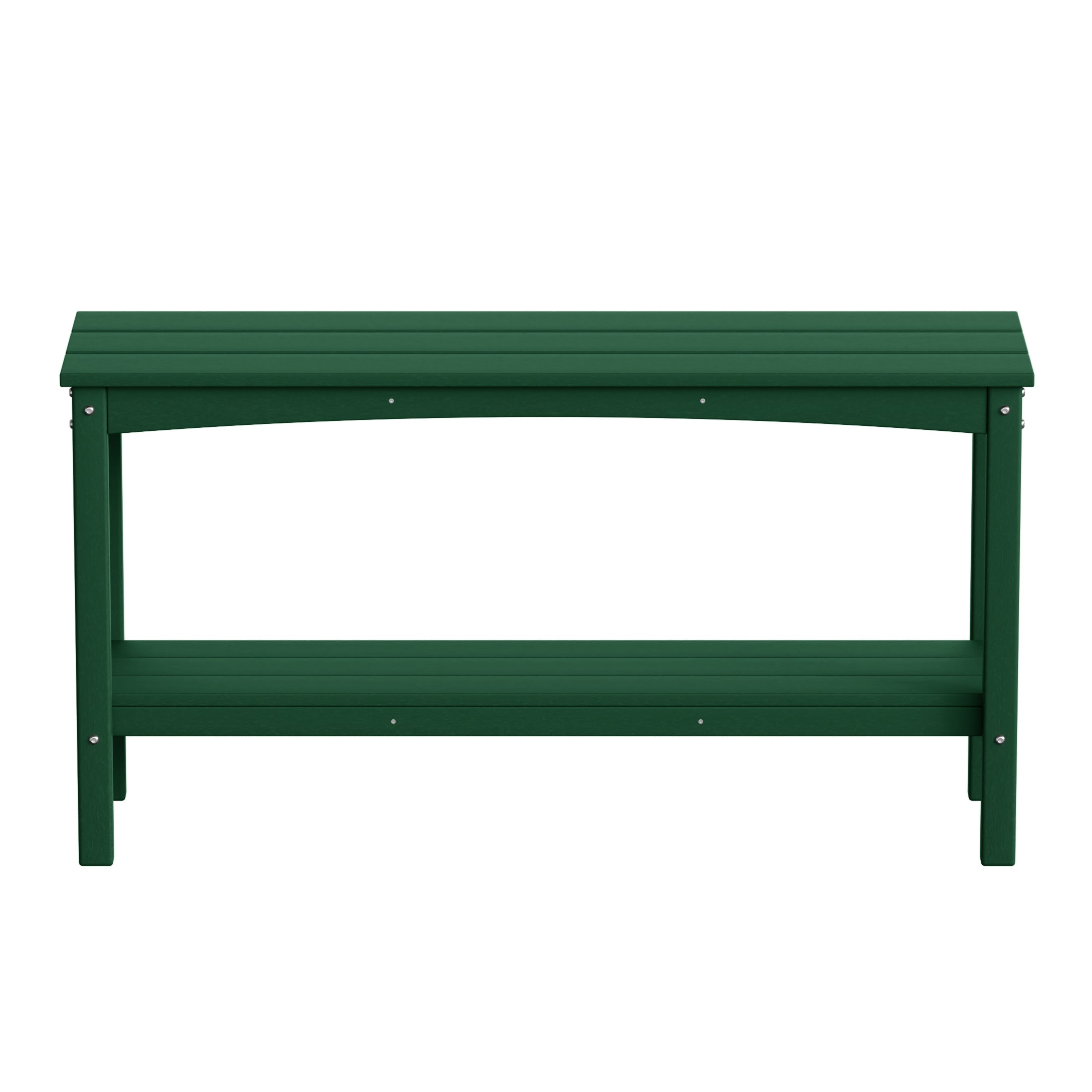 Paradise 55" Outdoor Patio HDPE Adirondack 2-Tier Shelf Console Table