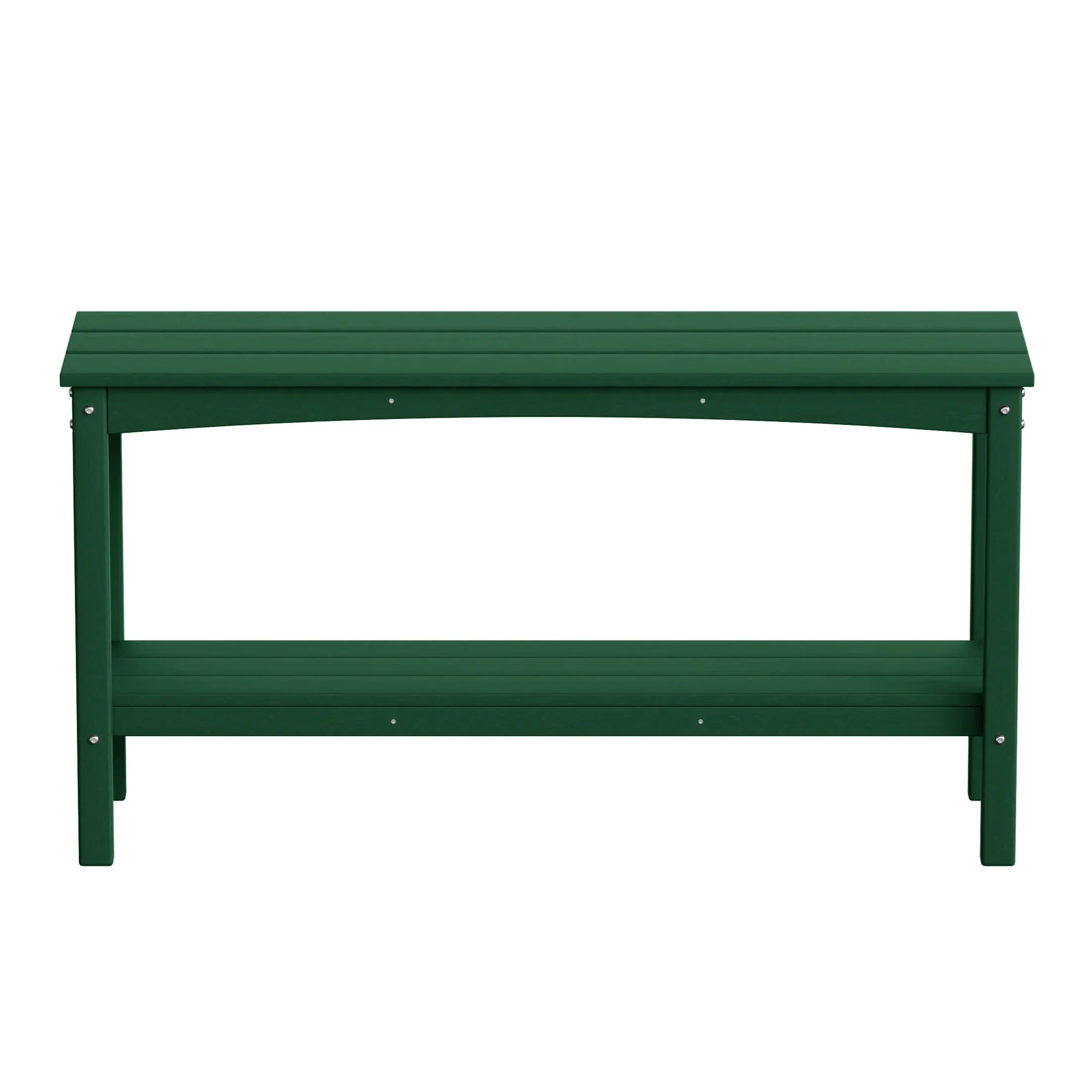 Paradise 55" Outdoor Patio HDPE Adirondack 2-Tier Shelf Console Table