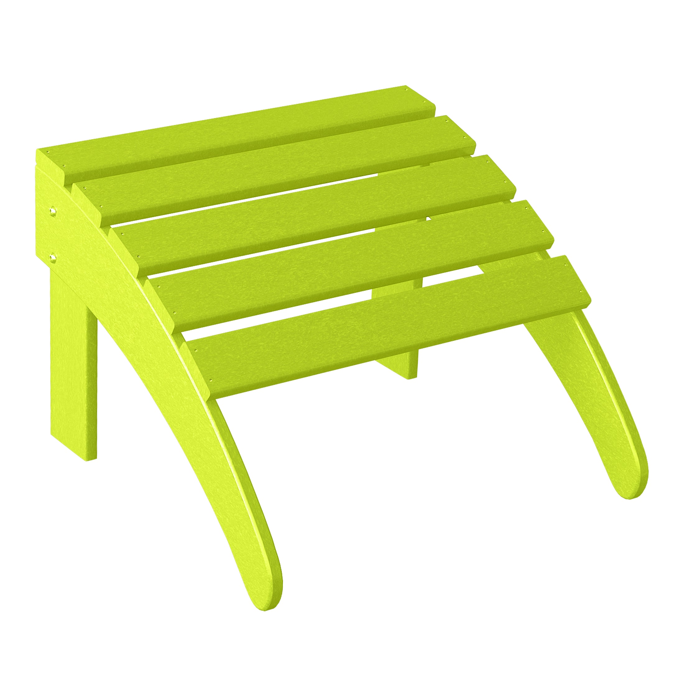 Lakeview 4-Piece Outdoor Patio HDPE Adirondack Chairs With Ottomans and Cup Holder Set