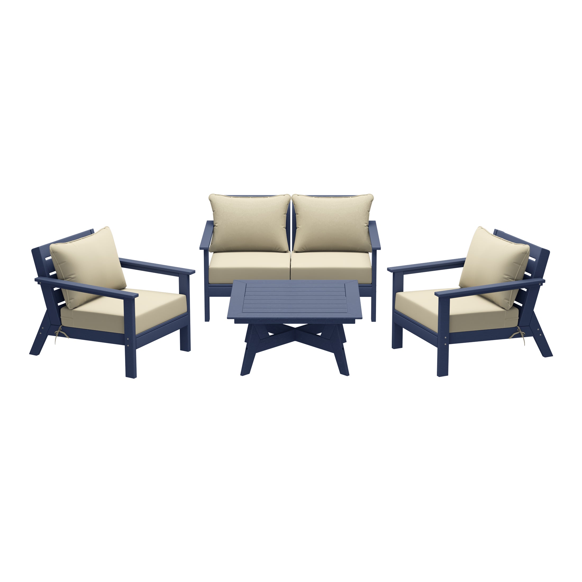 Portsmouth Outdoor 5-Piece Modular Sectional Patio Furniture Sofa Set