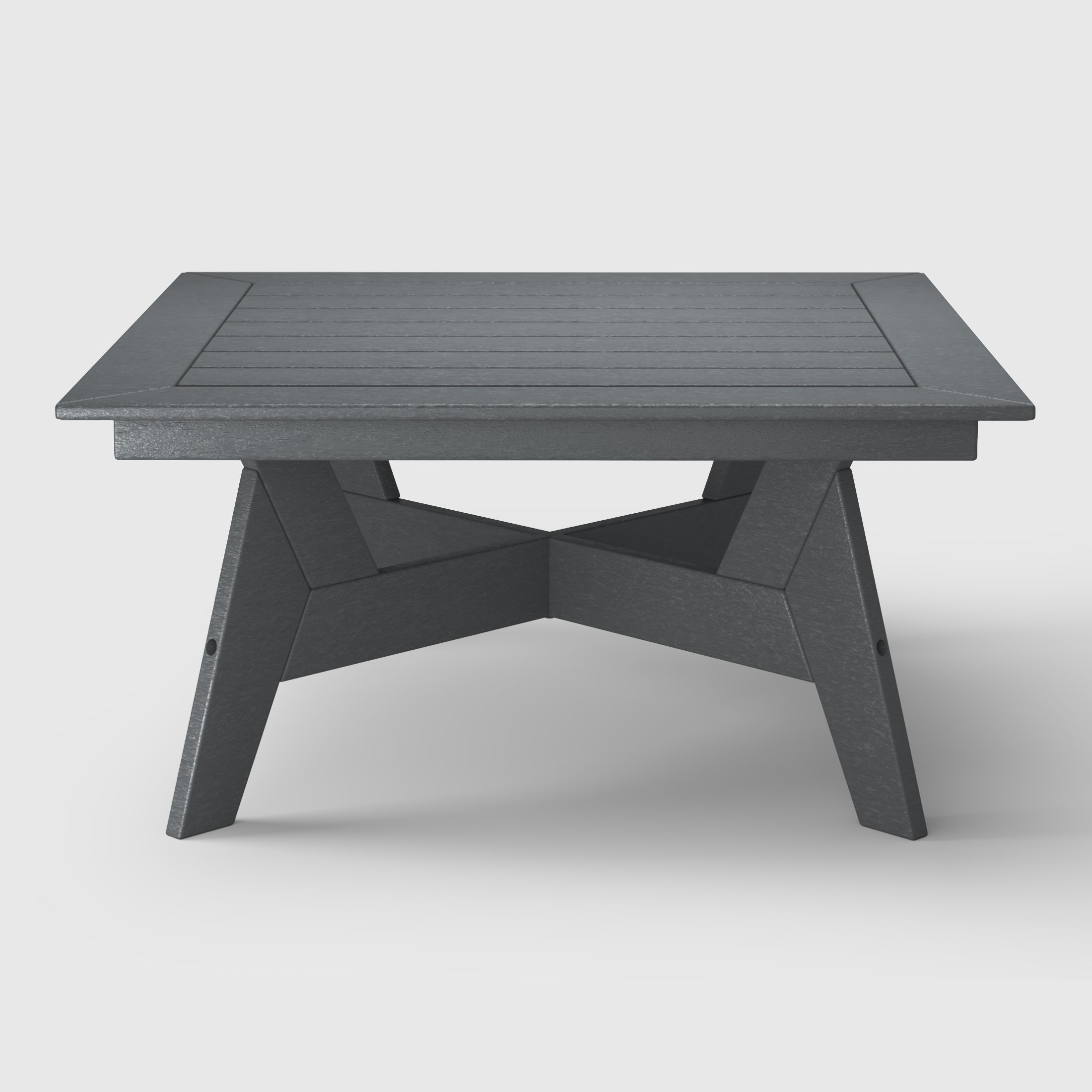 Portsmouth Modern Low Outdoor Patio Square HDPE Coffee Table