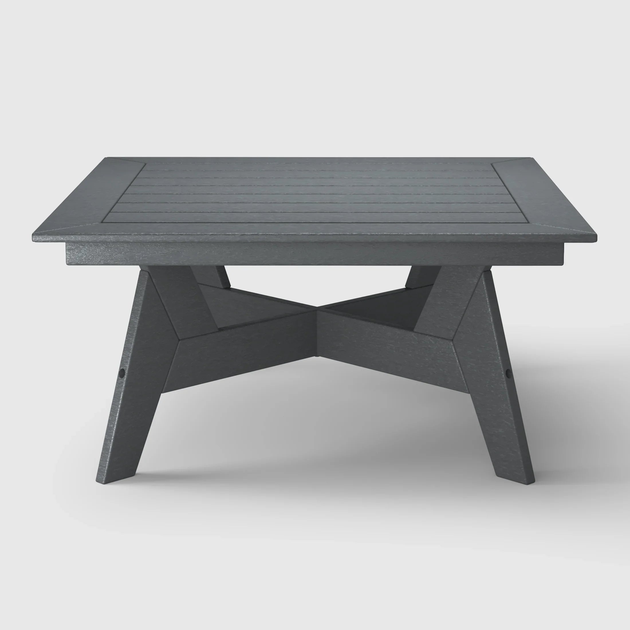 Portsmouth Modern Low Outdoor Patio Square HDPE Coffee Table