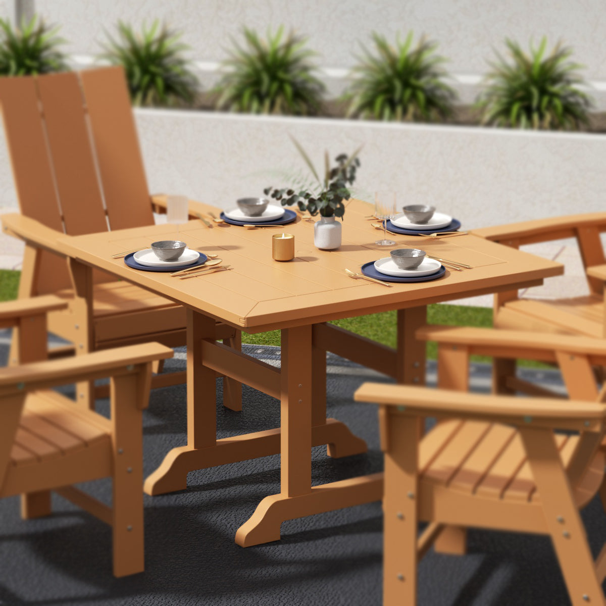 Paradise 43" Outdoor Patio Square Dining Table