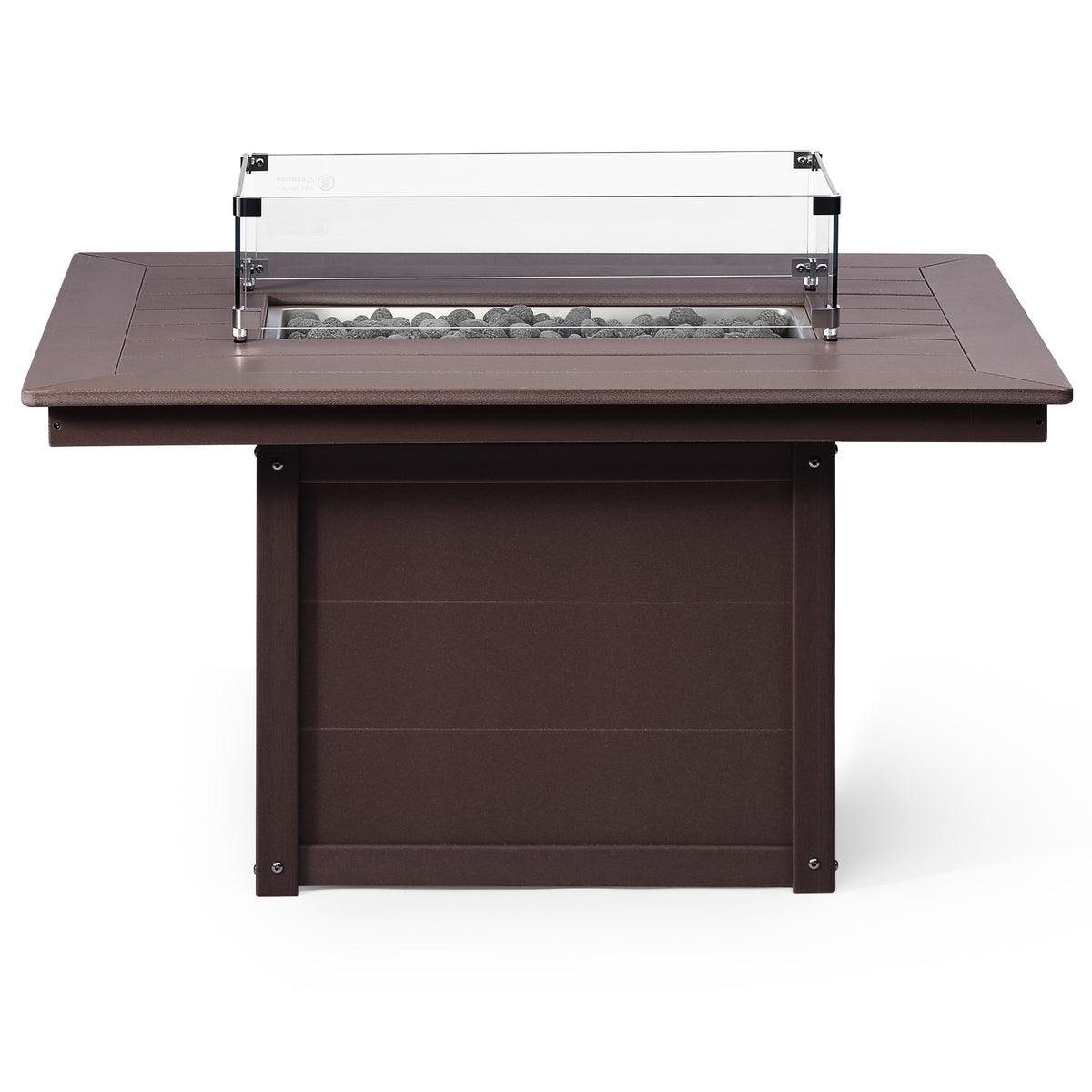 Sol 46" Modern Outdoor 55,000 BTU Patio Gas Propane Rectangle Deck Fire Pit Table