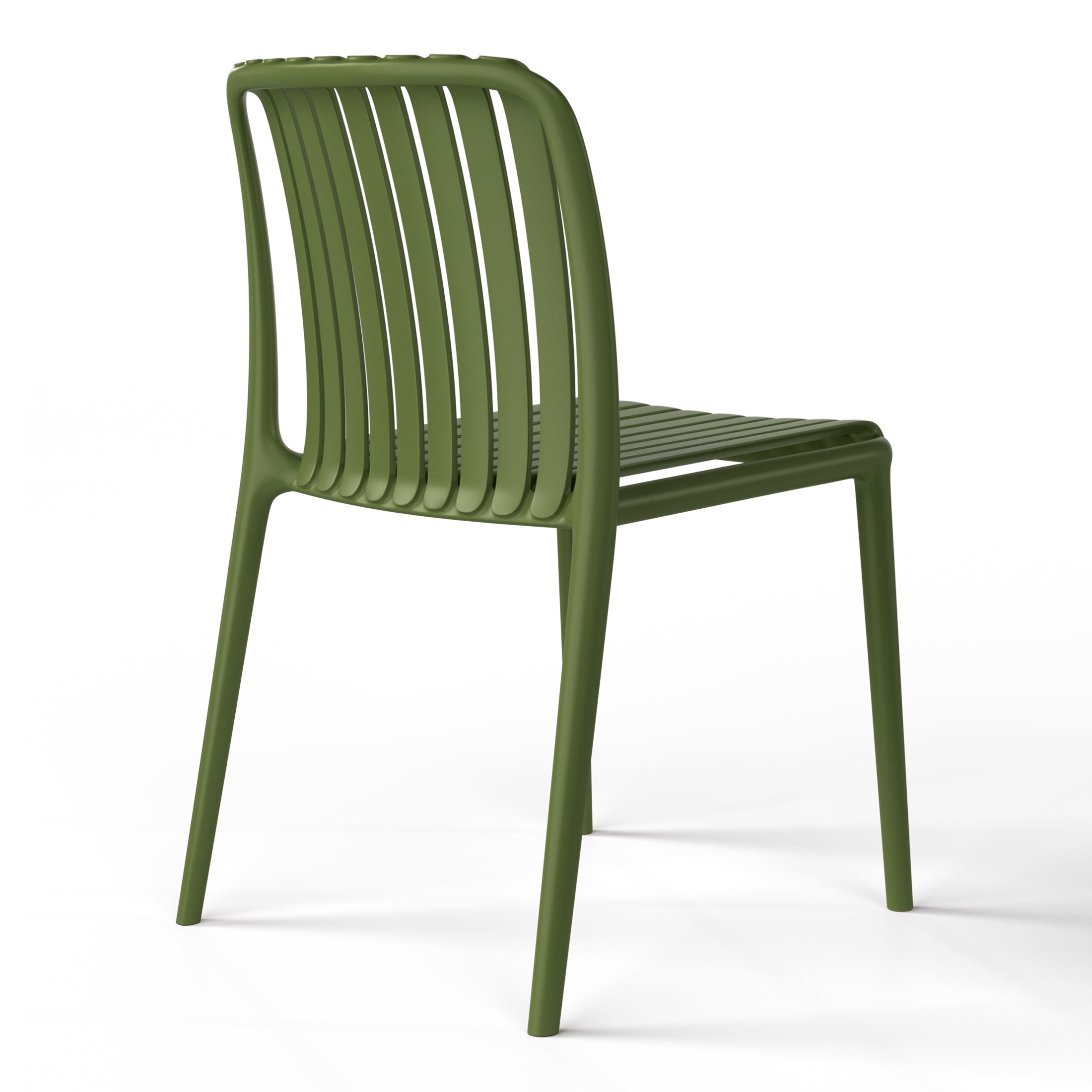 Sunshine Outdoor Stackable Polypropylene Plastic Dining Side Chairs (Set of 2)