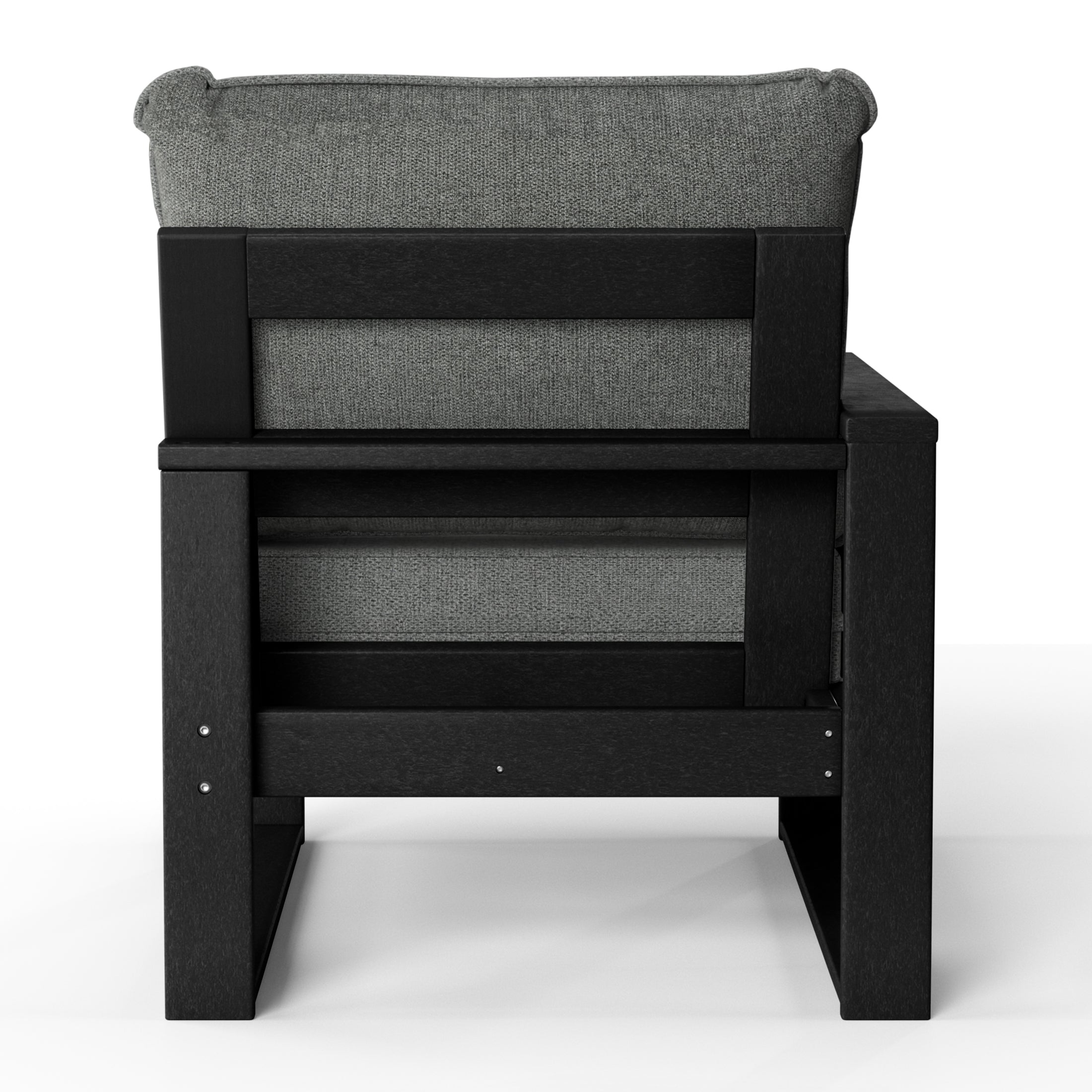 Rockaway Outdoor HDPE All-Weather Modern Patio Loveseat with Waterproof Cushions