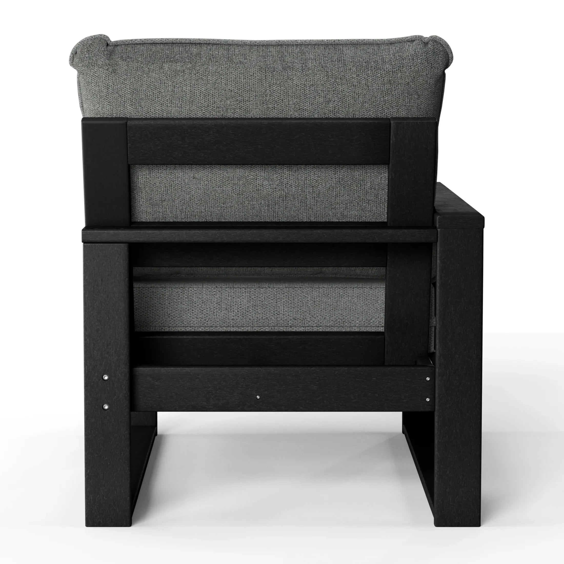 Rockaway Outdoor HDPE All-Weather Modern Patio Loveseat with Waterproof Cushions