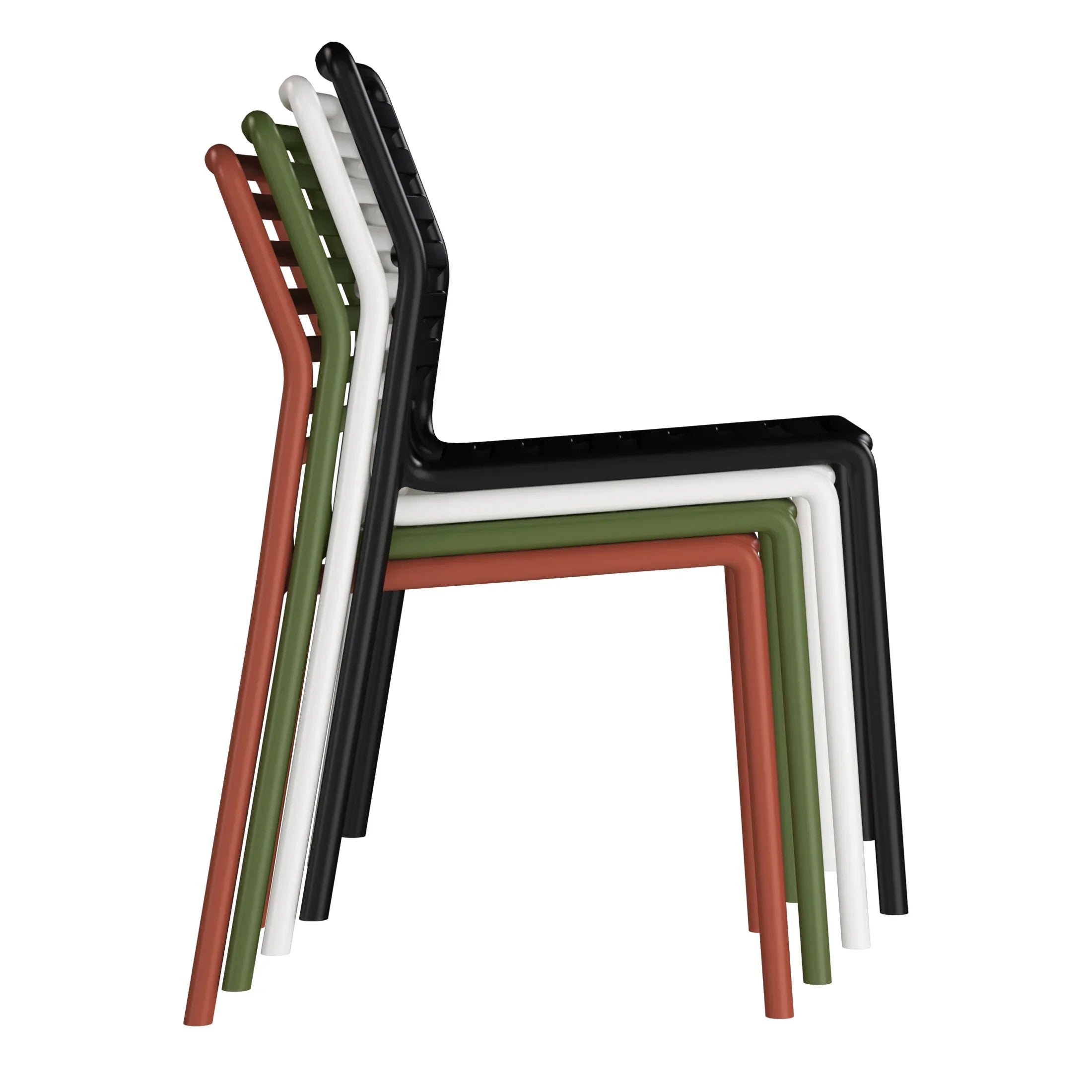 Sunshine Outdoor Stackable Polypropylene Plastic Resin Dining Side Chairs (Set of 2)